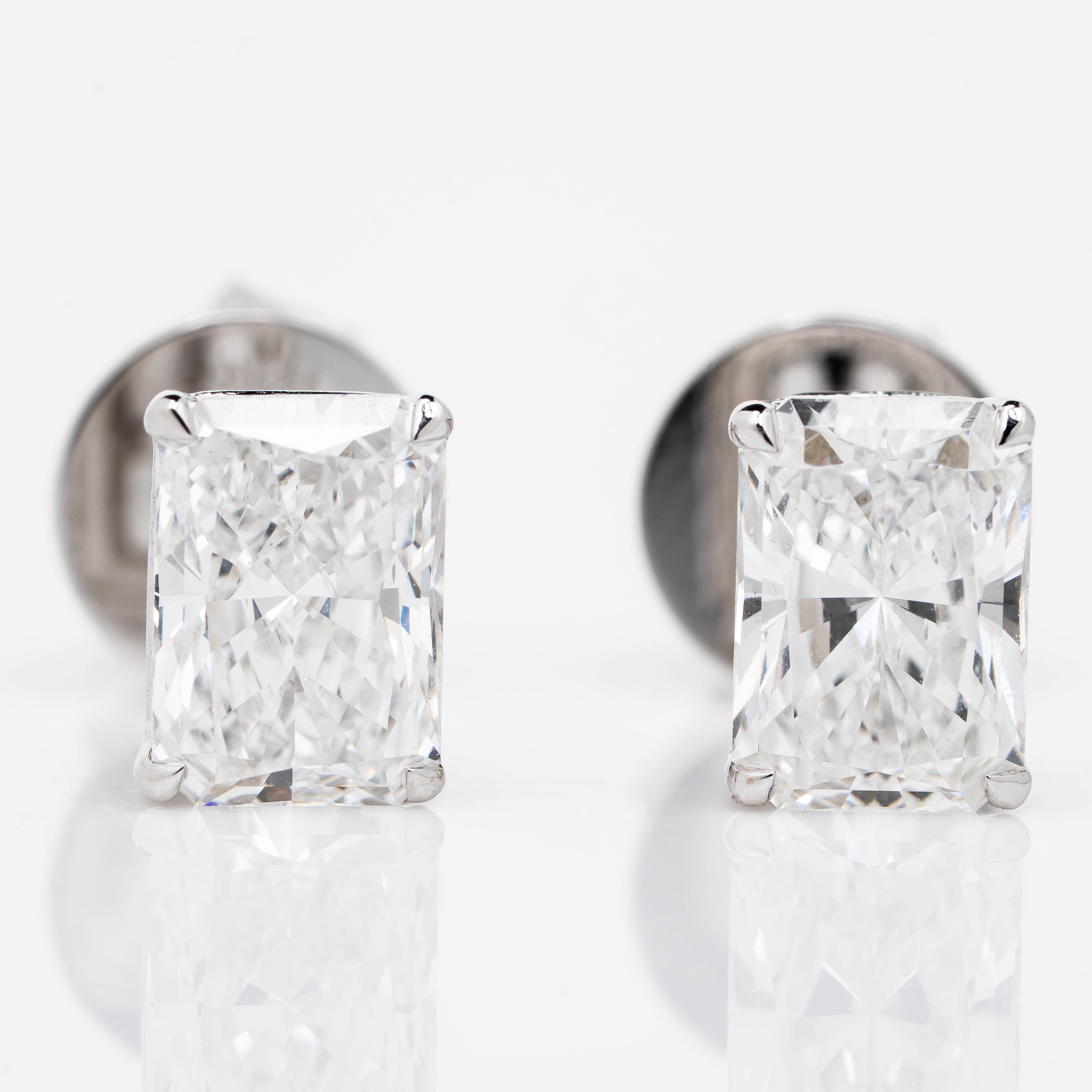 RADIANT CUT  SOLITAIRE LAB-GROWN DIAMOND STUD EARRINGS