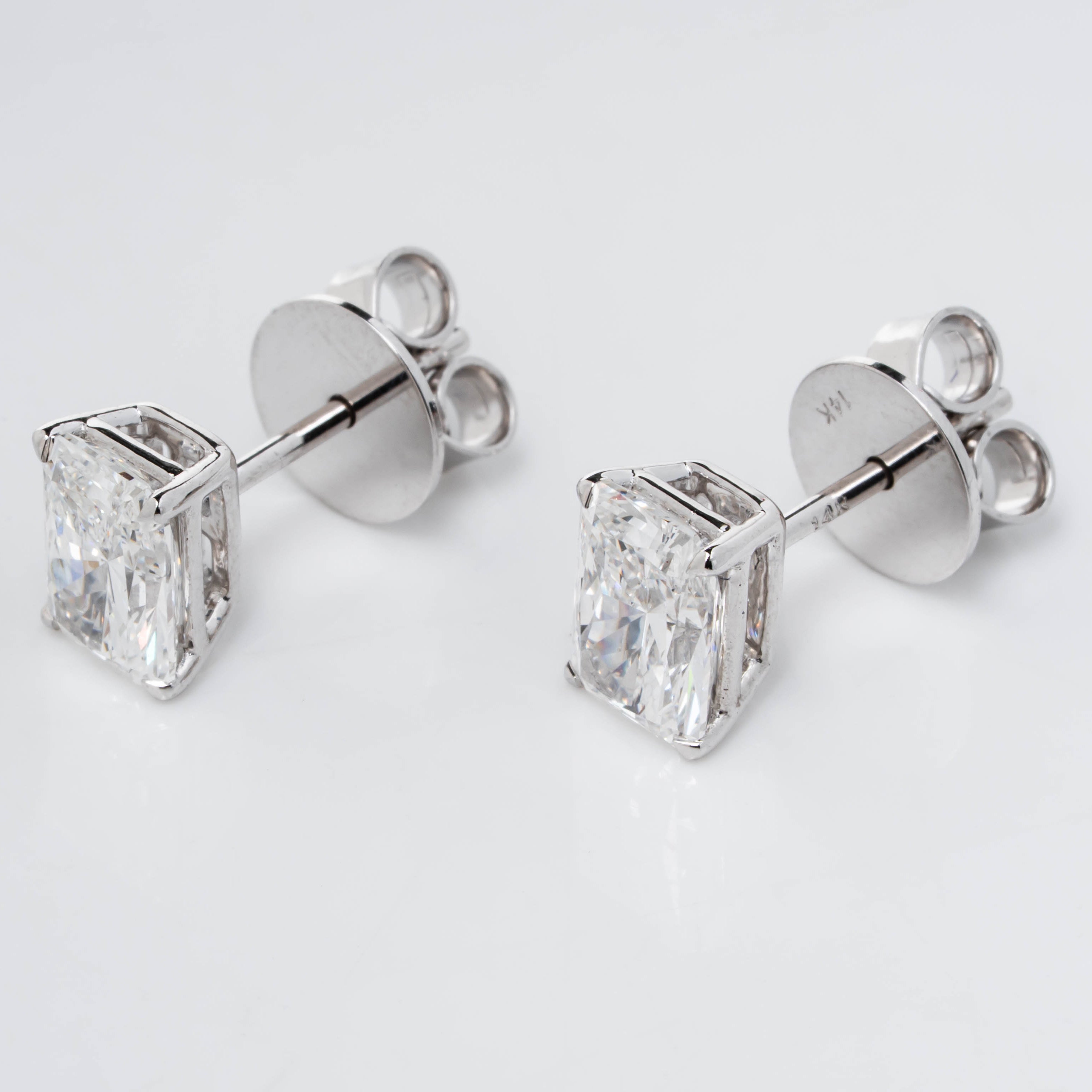 RADIANT CUT  SOLITAIRE LAB-GROWN DIAMOND STUD EARRINGS