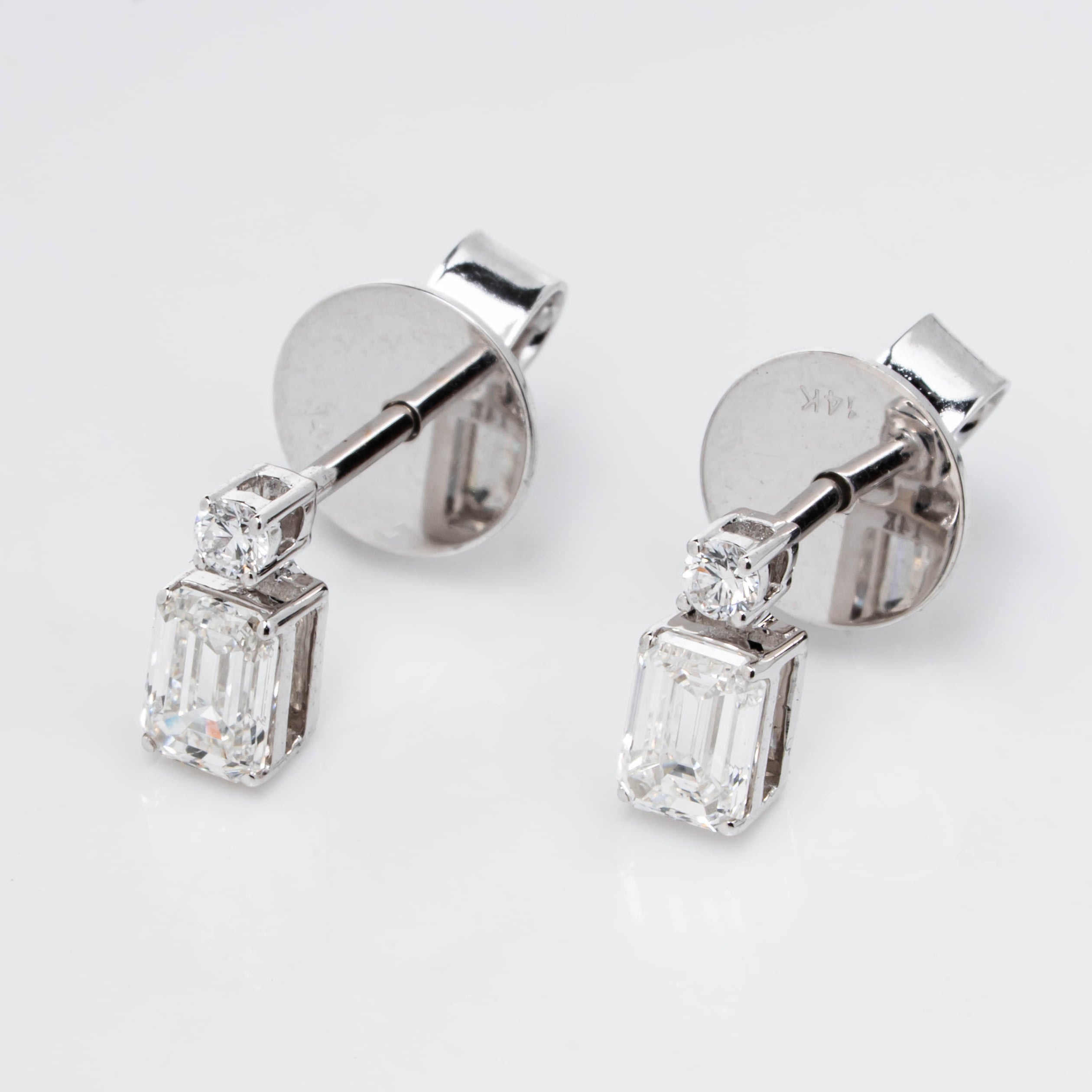 EMERALD CUT STUD EARRINGS