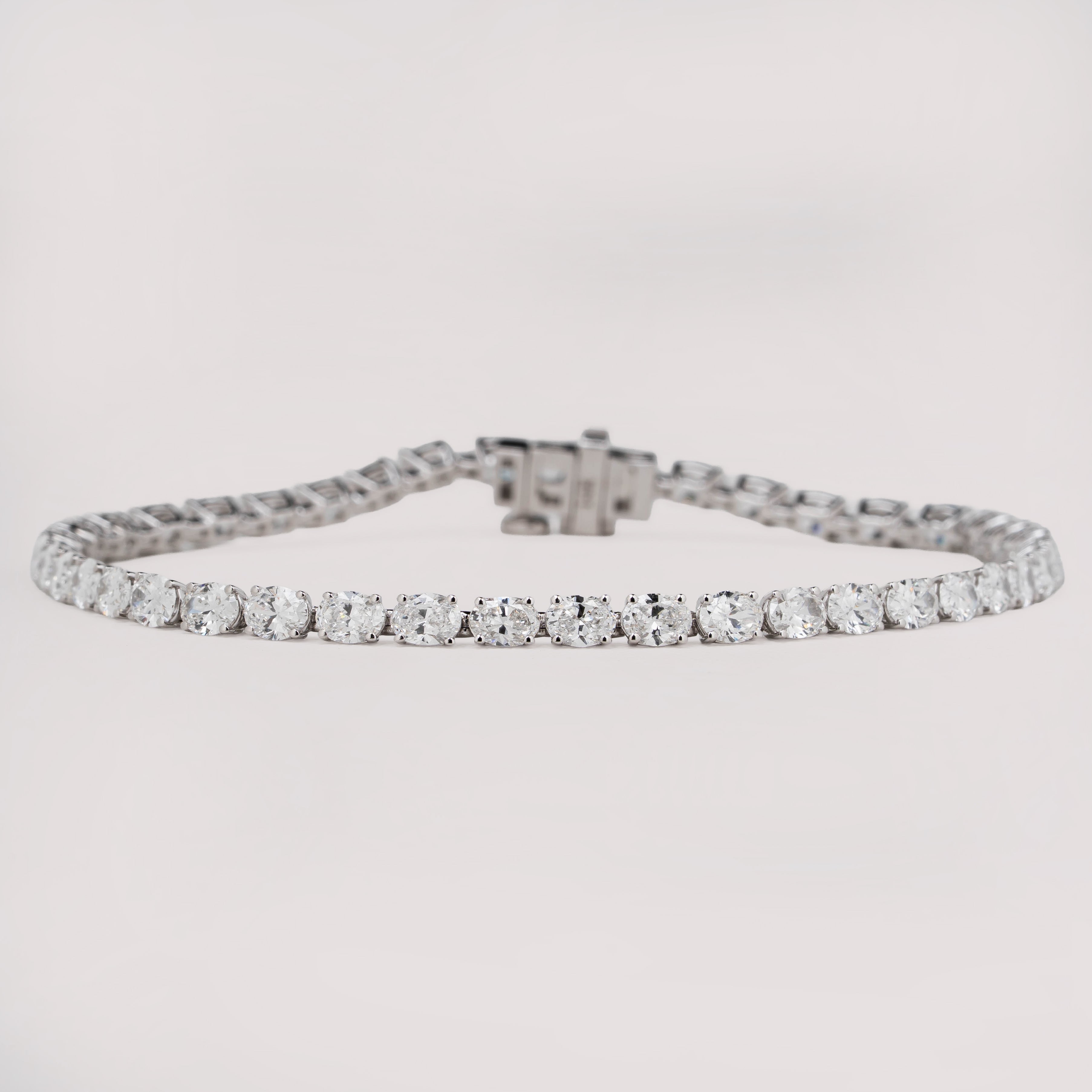 OVAL CUT LAB GROWN DIAMOND TENNIS BRACELET