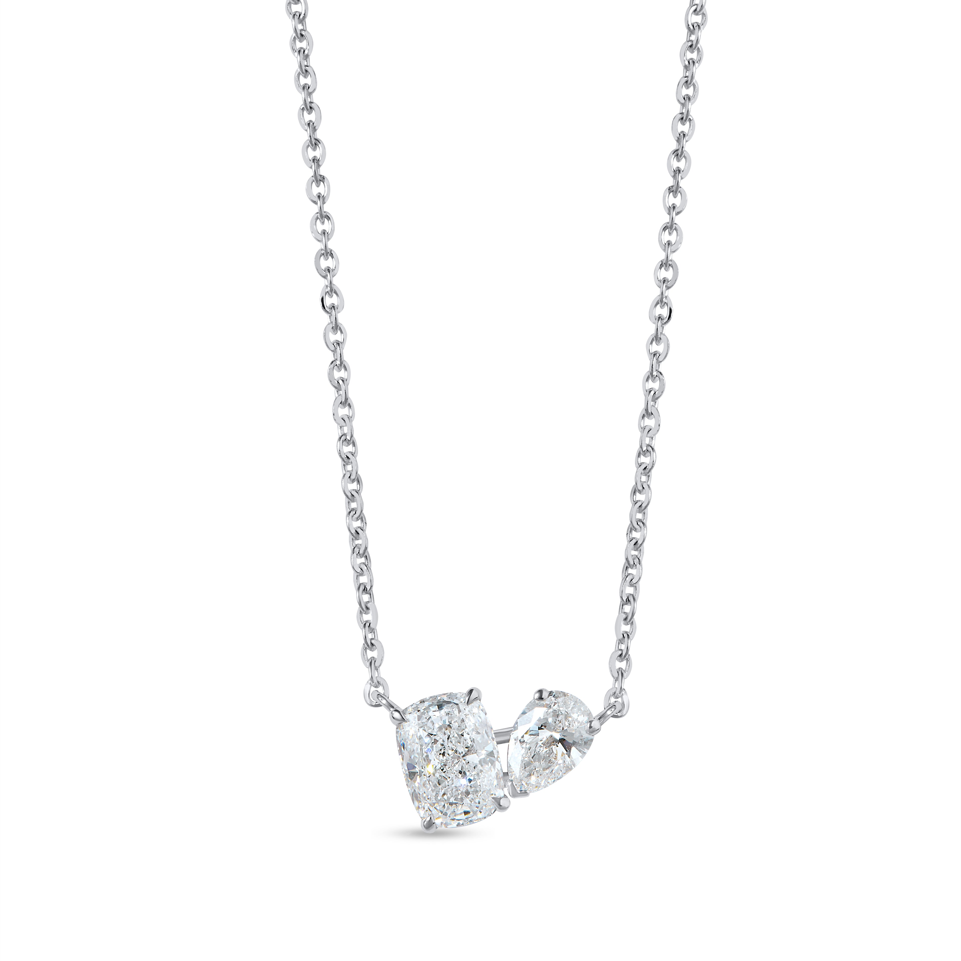 TOI ET MOI PENDENT WITH CUSHION & PEAR CUT LAB GROWN DIAMOND