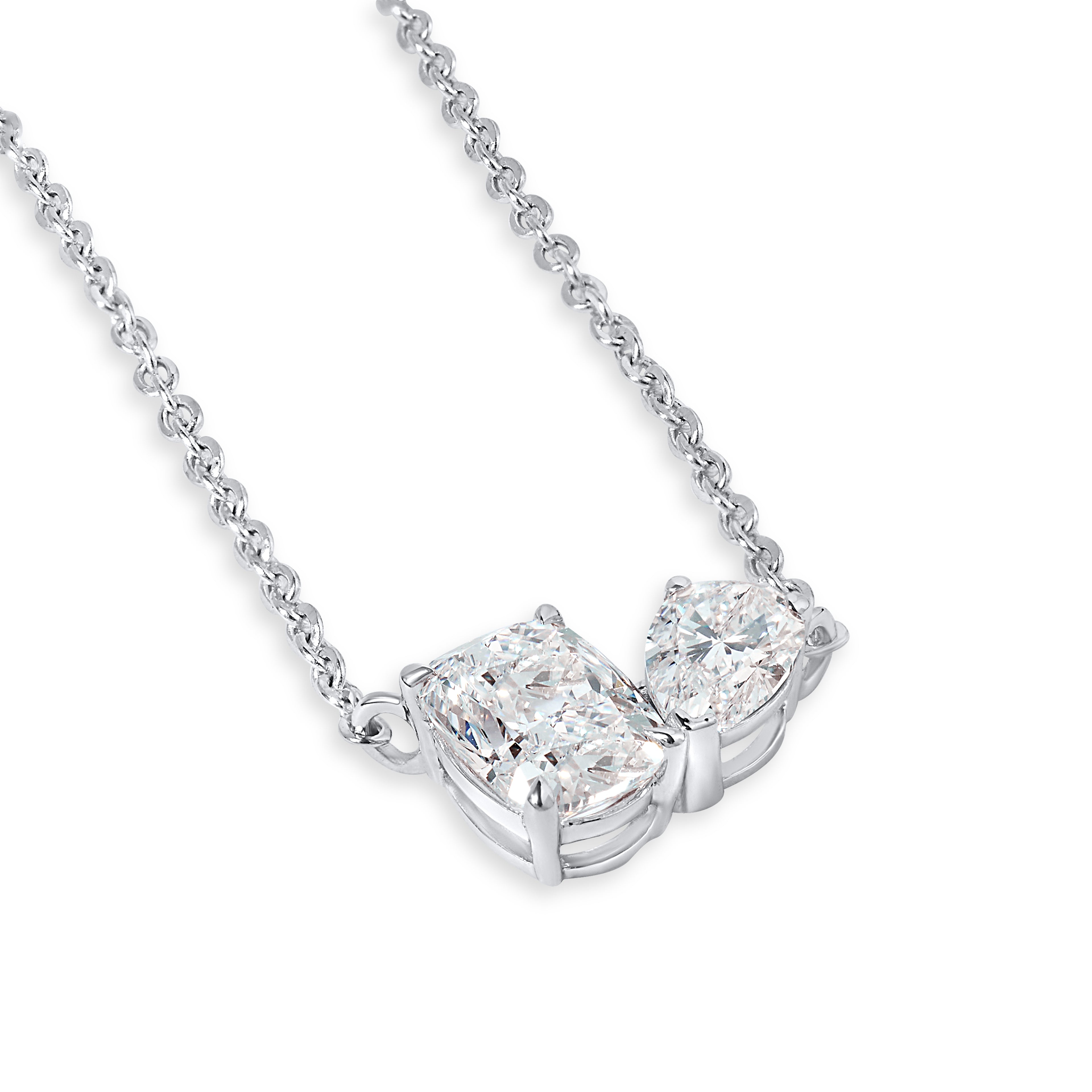 TOI ET MOI PENDENT WITH CUSHION & PEAR CUT LAB GROWN DIAMOND