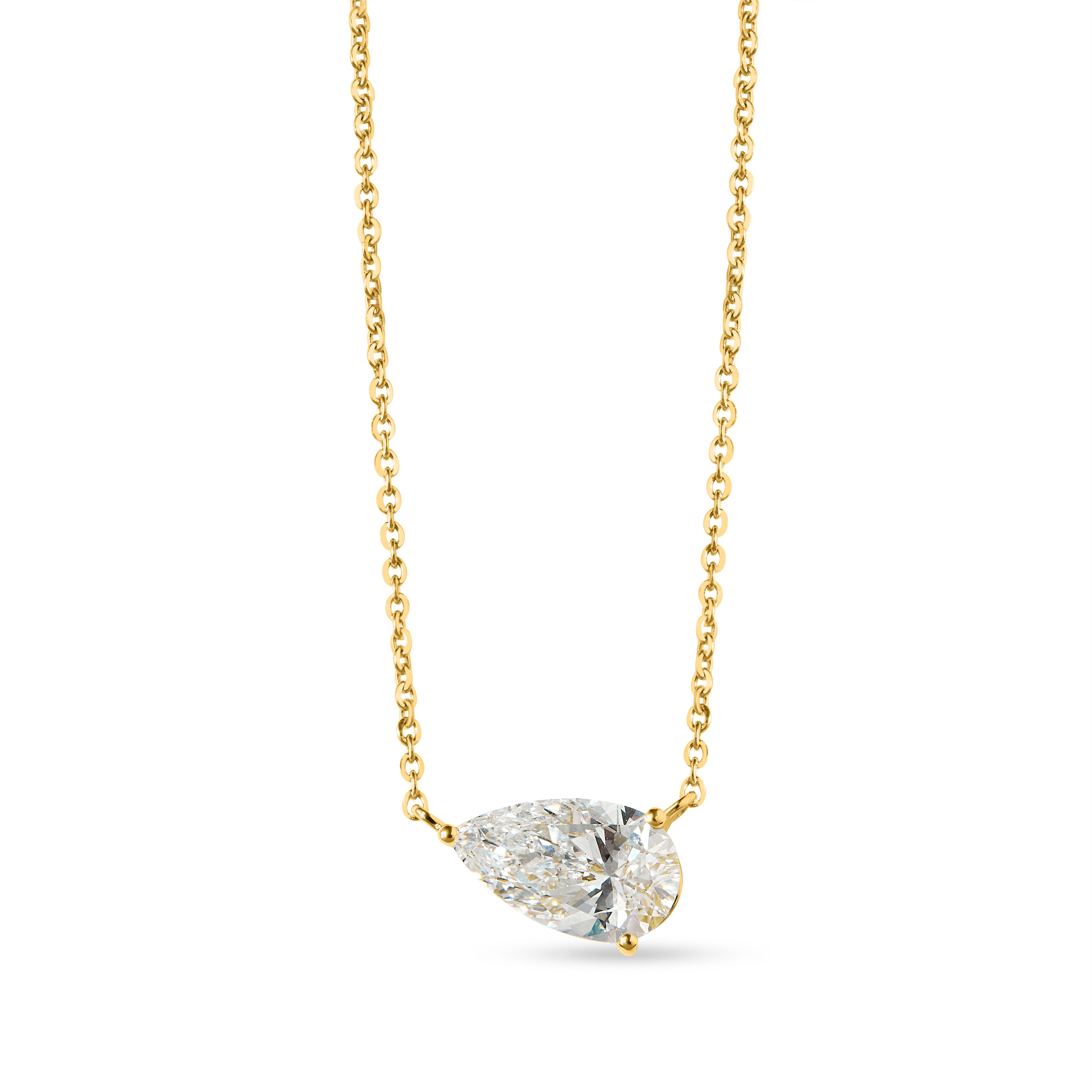 EXCELLENT PEAR CUT PENDENT IN SOLITAIR LAB GROWN DIAMOND