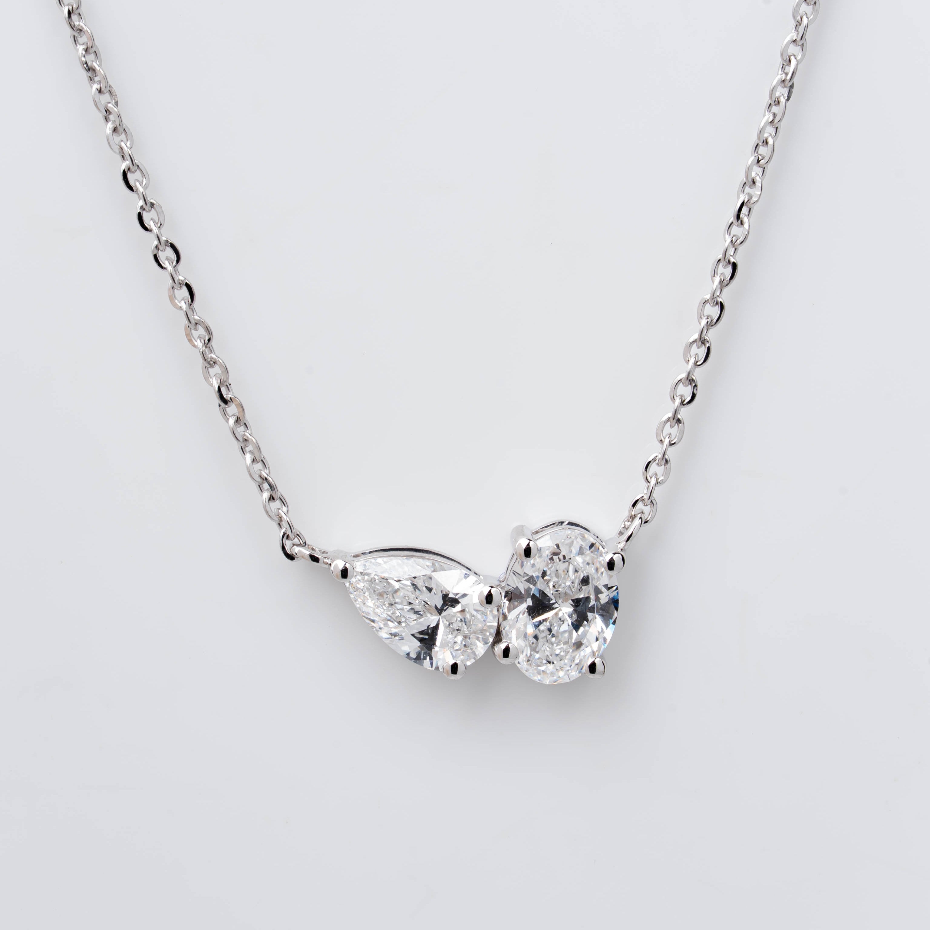 TOI ET MOI PENDENT WITH PEAR & EMERALD CUT LAB GROWN DIAMOND