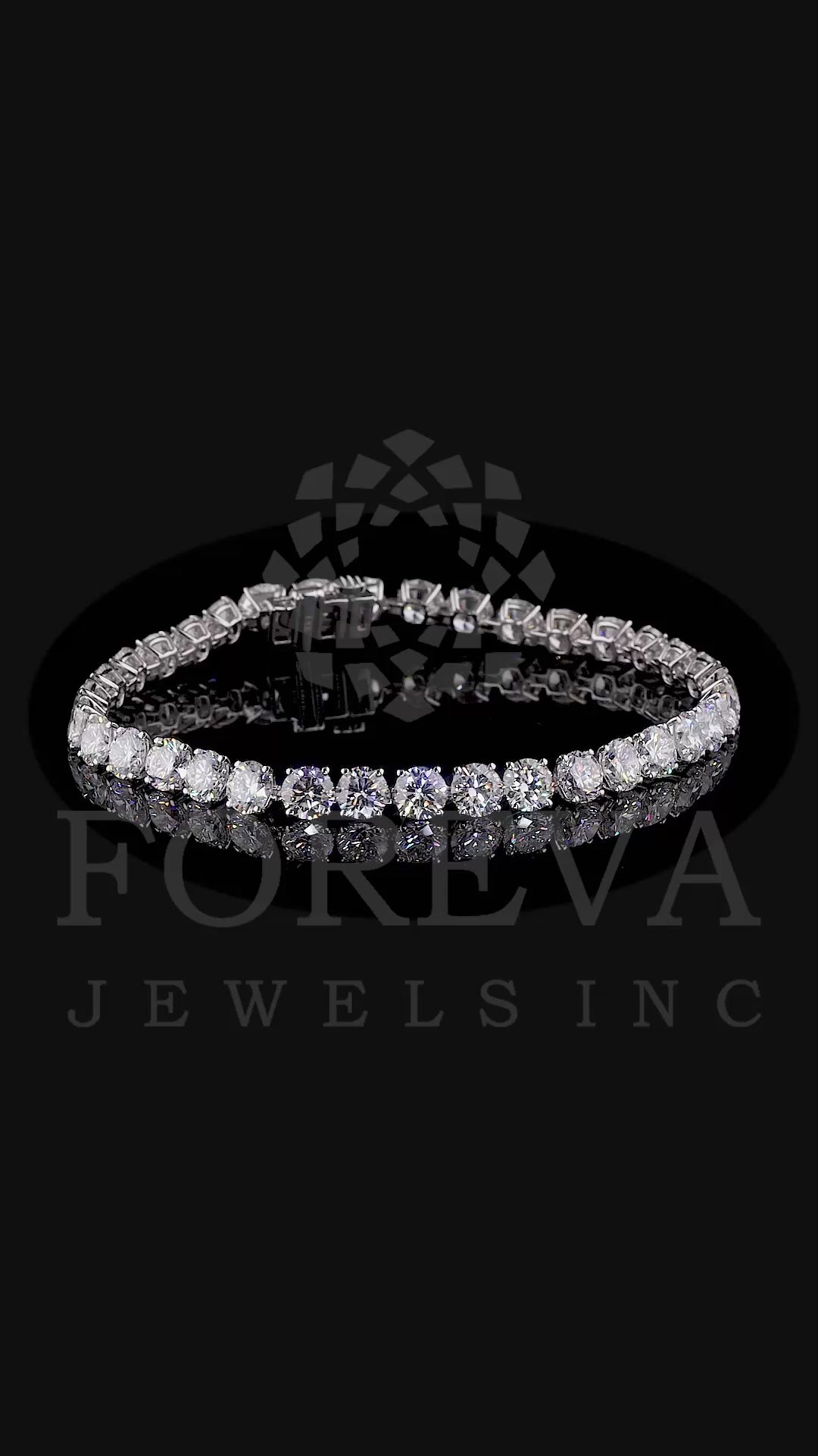 FOUR PRONG ROUNG BRACELET LAB GROWN DIAMOND TENNIS BRACELET