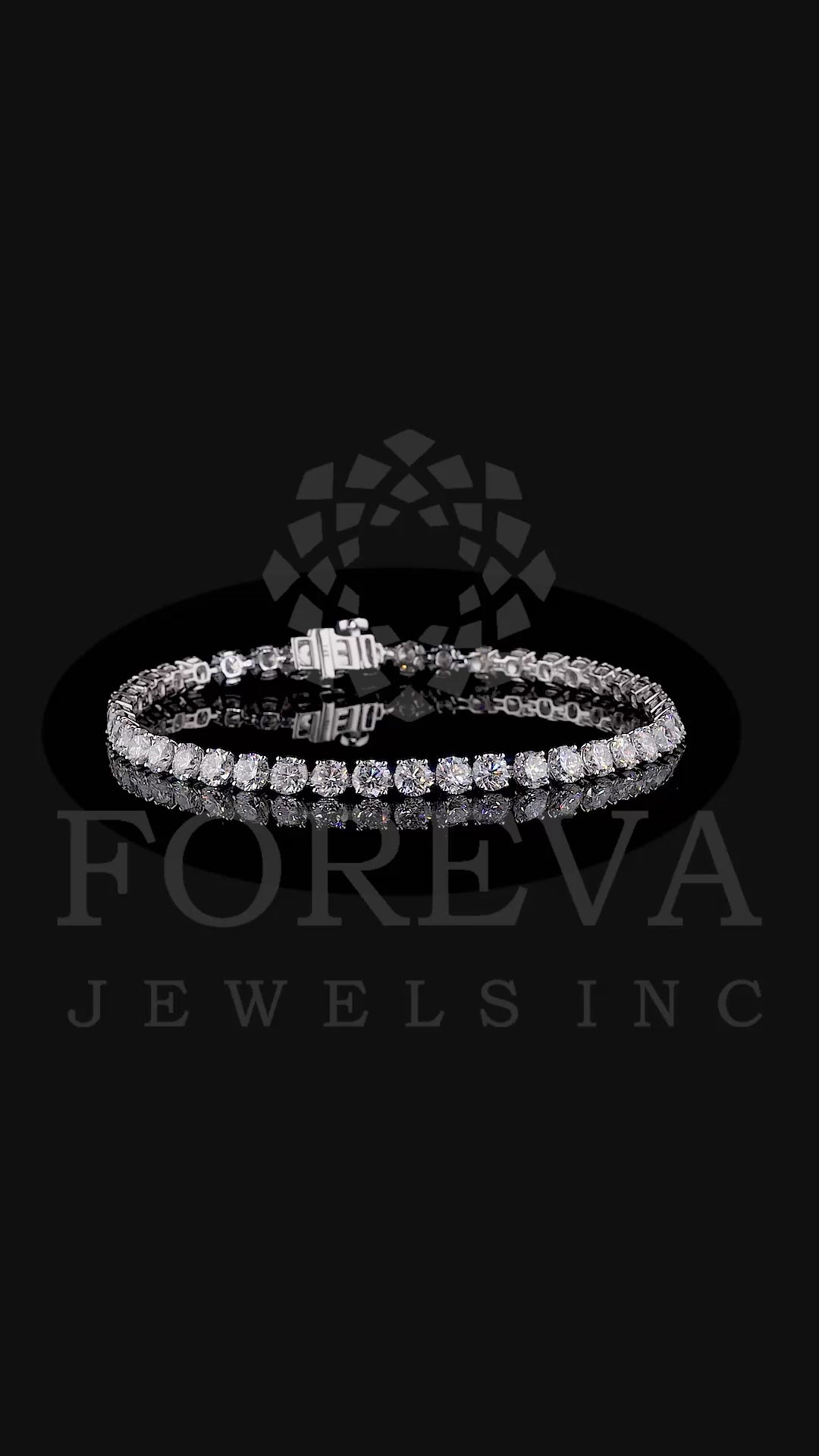 FOUR PRONG ROUNG BRACELET LAB GROWN DIAMOND TENNIS BRACELET