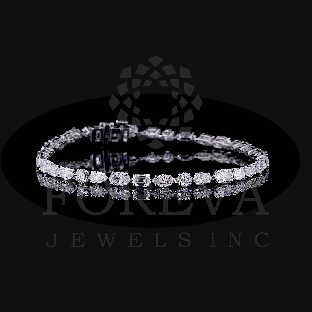 FANCY CUT LAB GROWN DIAMOND TENNIS BRACELET