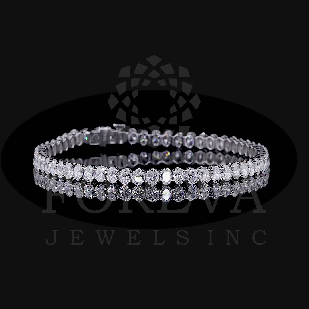 OVAL CUT LAB GROWN DIAMOND TENNIS BRACELET