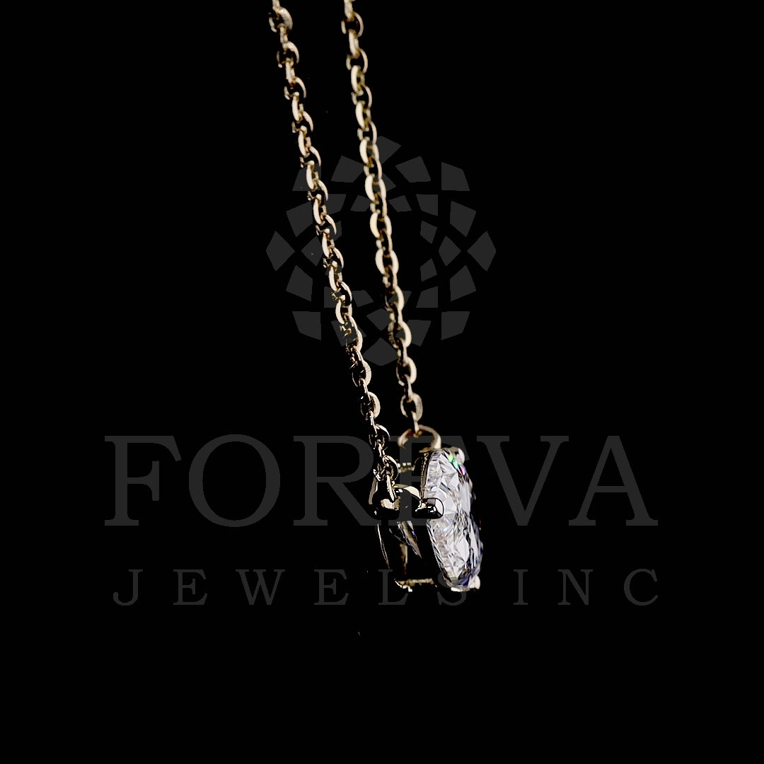 EXCELLENT PEAR CUT PENDENT IN SOLITAIR LAB GROWN DIAMOND