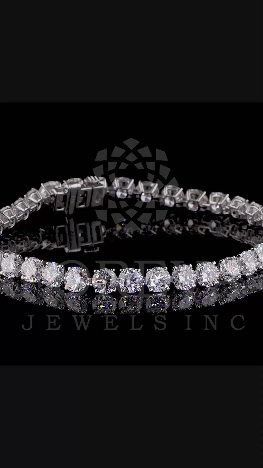 FOUR PRONG ROUNG BRACELET LAB GROWN DIAMOND TENNIS BRACELET