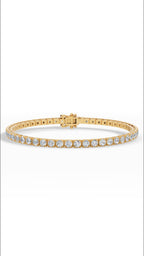 7" Round Cut Lab Grown Diamond Tennis Bracelet