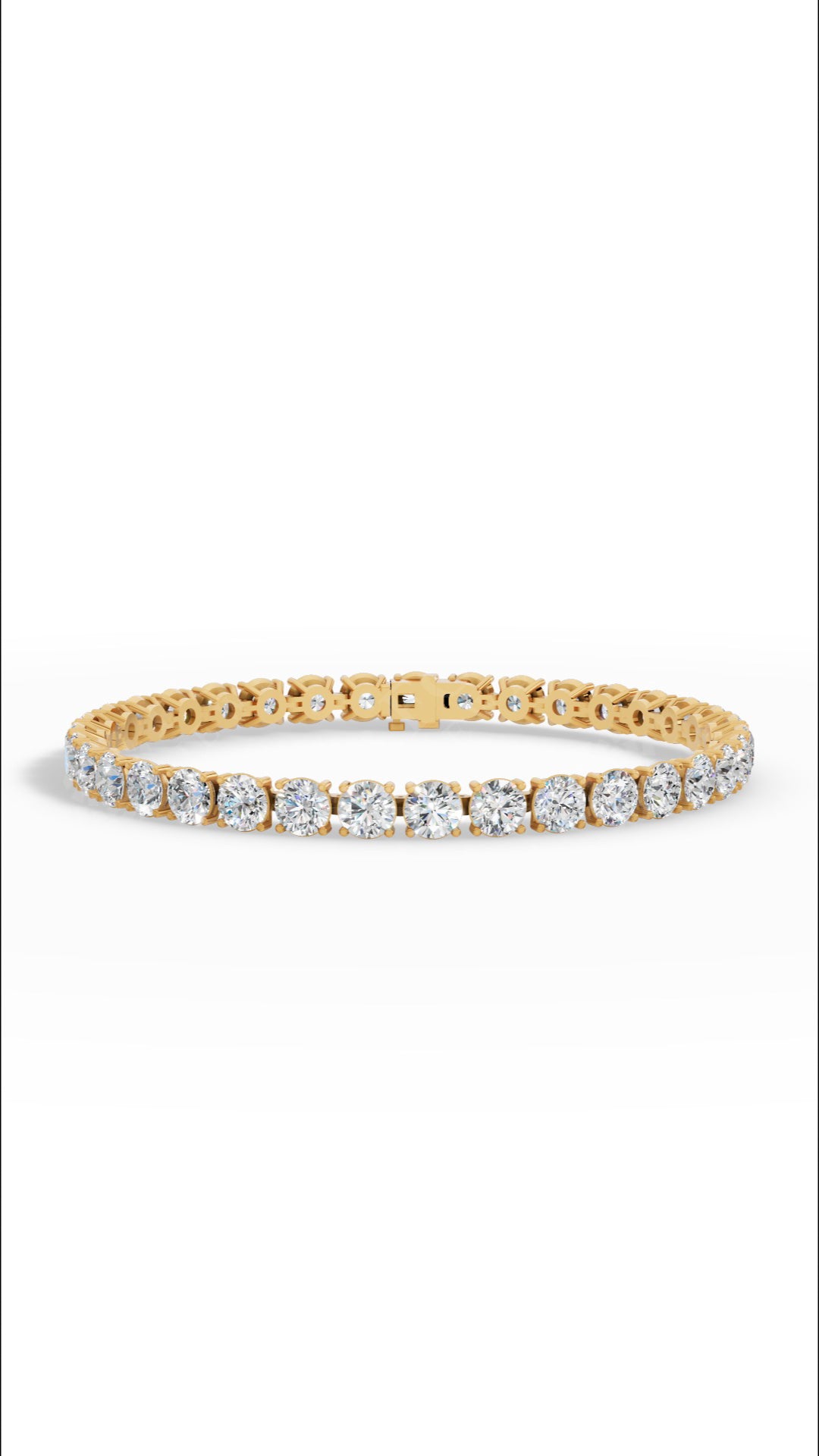 Elongated Four Prong Round Bracelet Lab Grown Diamond Tennis Bracelet 10 Ct