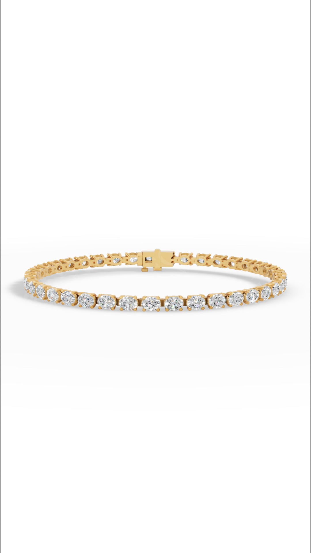 Oval Cut Lab Grown Diamond Tennis Bracelet