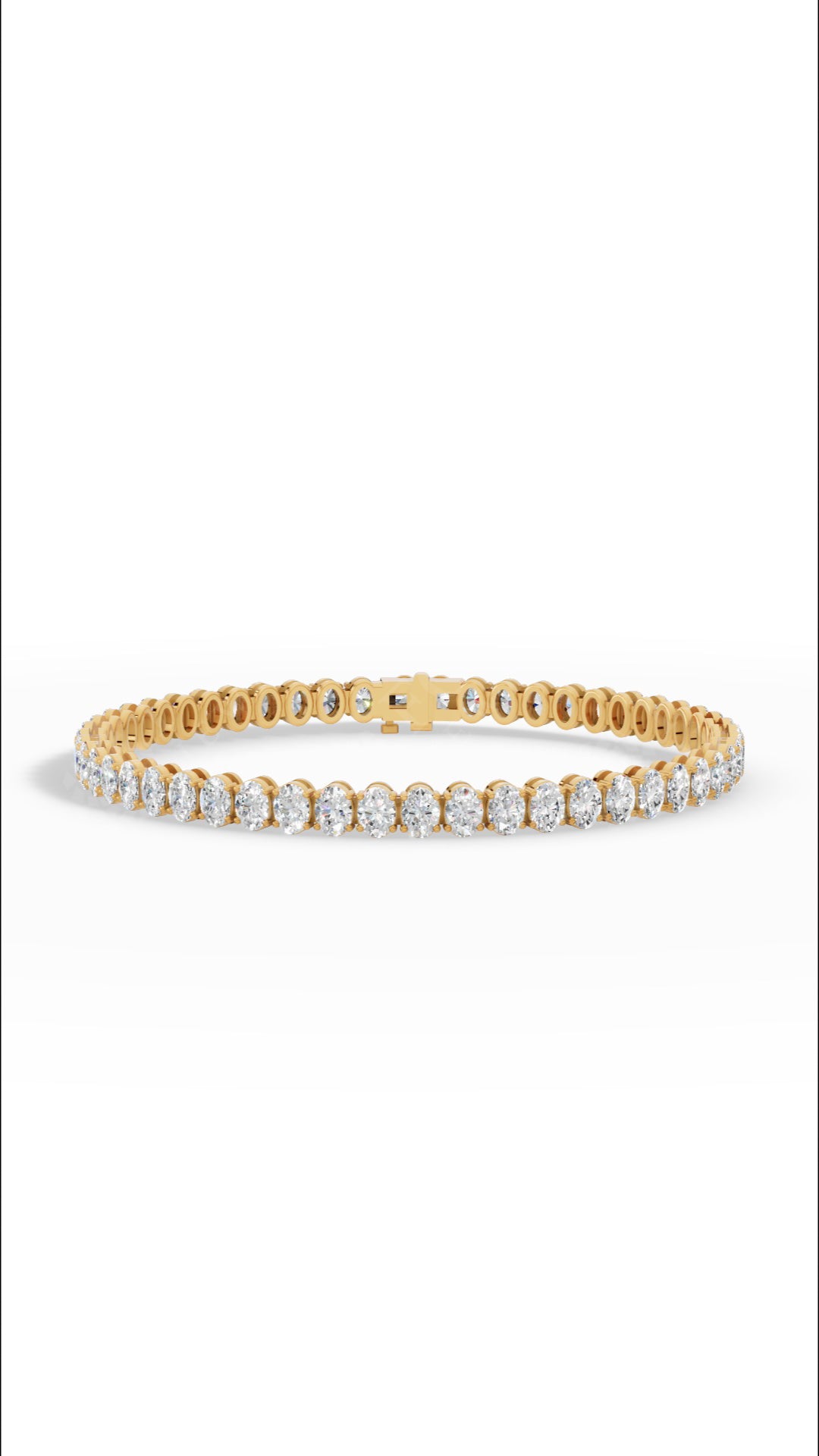7" Oval Cut Lab Grown Diamond Tennis Bracelet