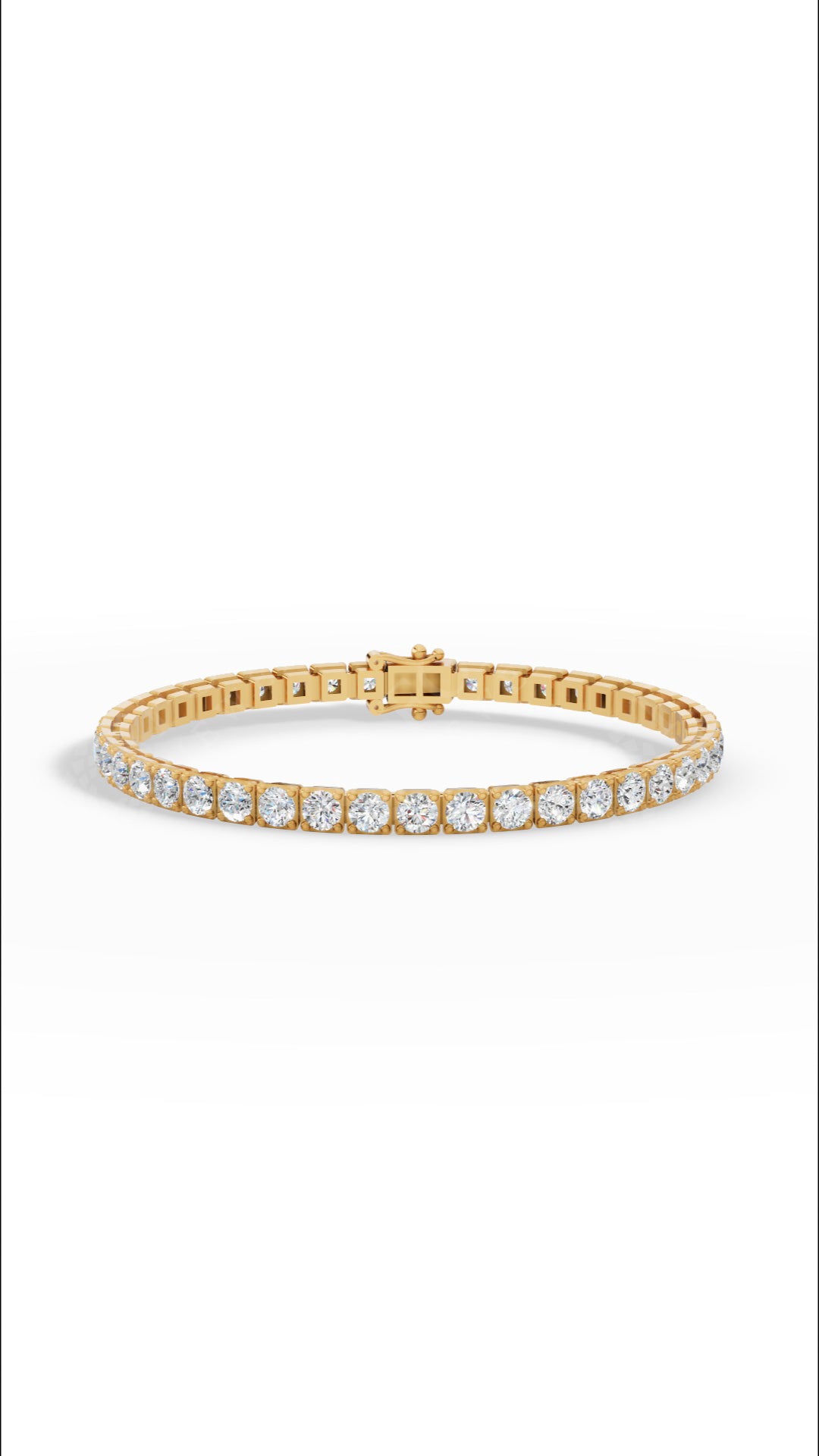 7" Sleek Round Cut Lab Grown Diamond Tennis Bracelet