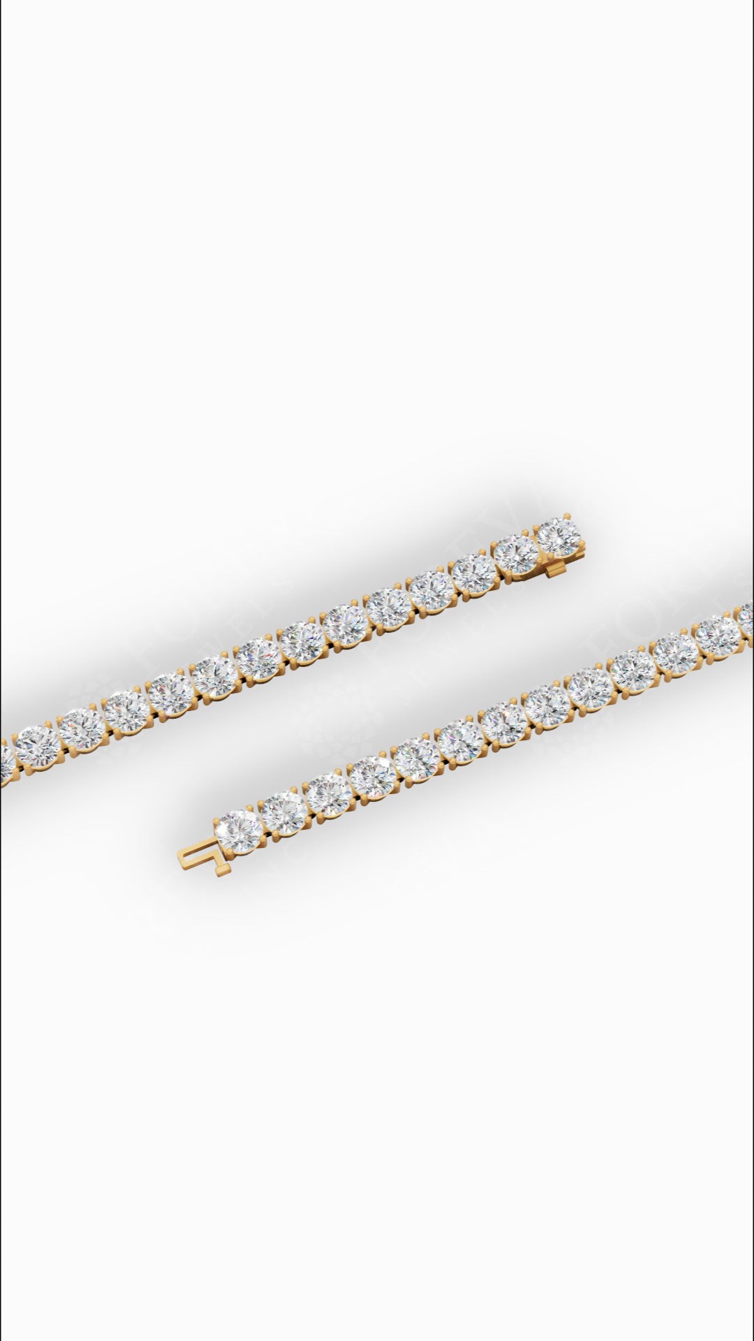 Elongated Four Prong Round Bracelet Lab Grown Diamond Tennis Bracelet 15 Ct