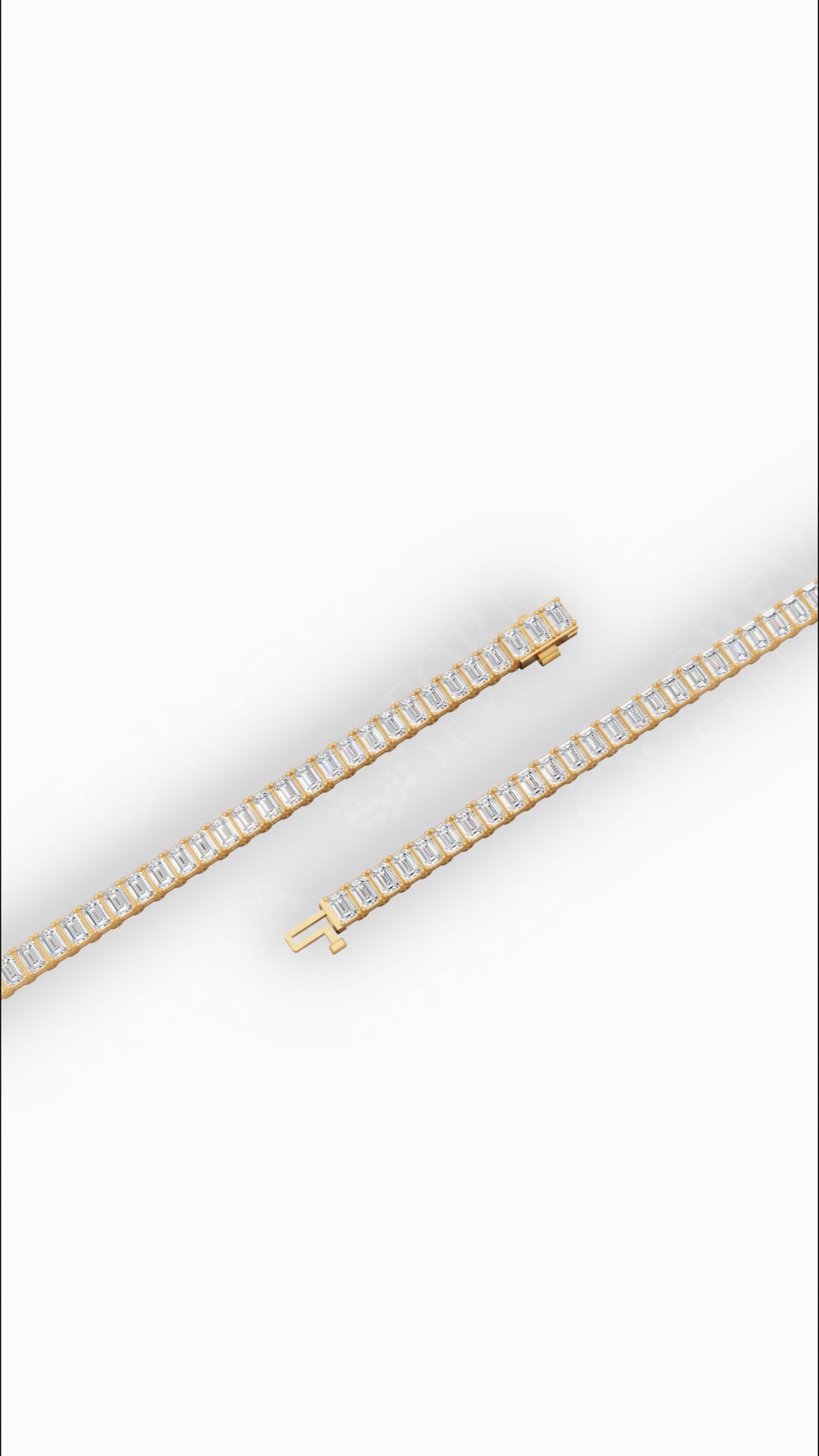 Emerald Cut Lab Grown Diamond Tennis Bracelet