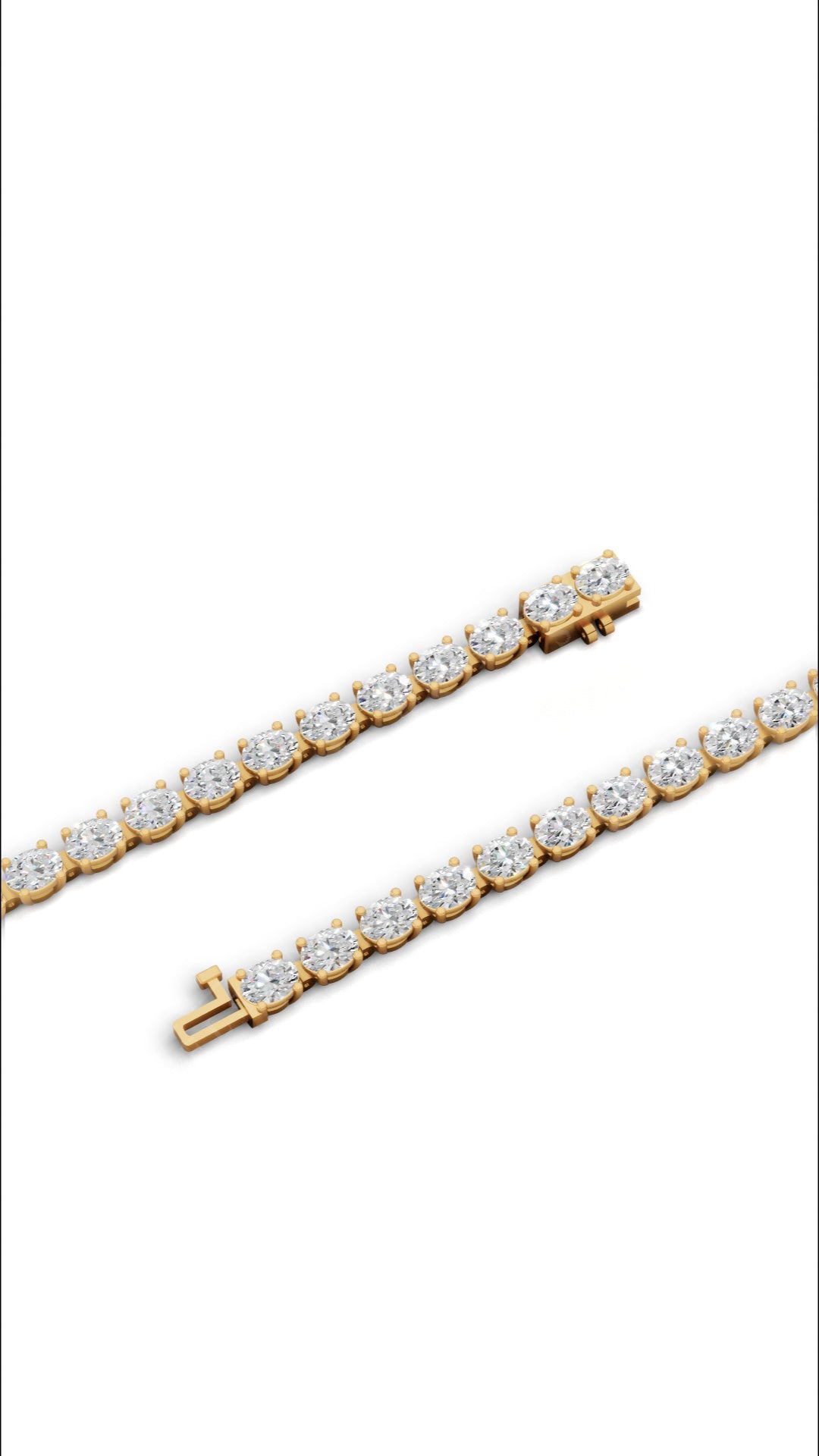 Oval Cut Lab Grown Diamond Tennis Bracelet