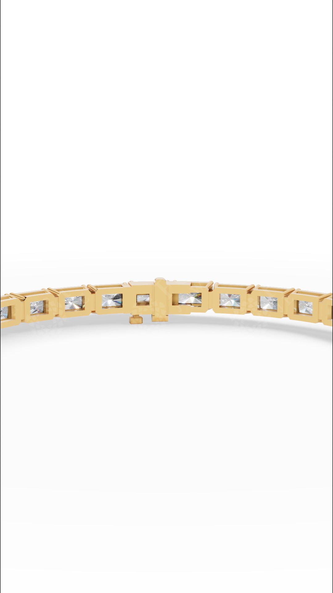 Emerald Cut Lab Grown Diamond Tennis Bracelet