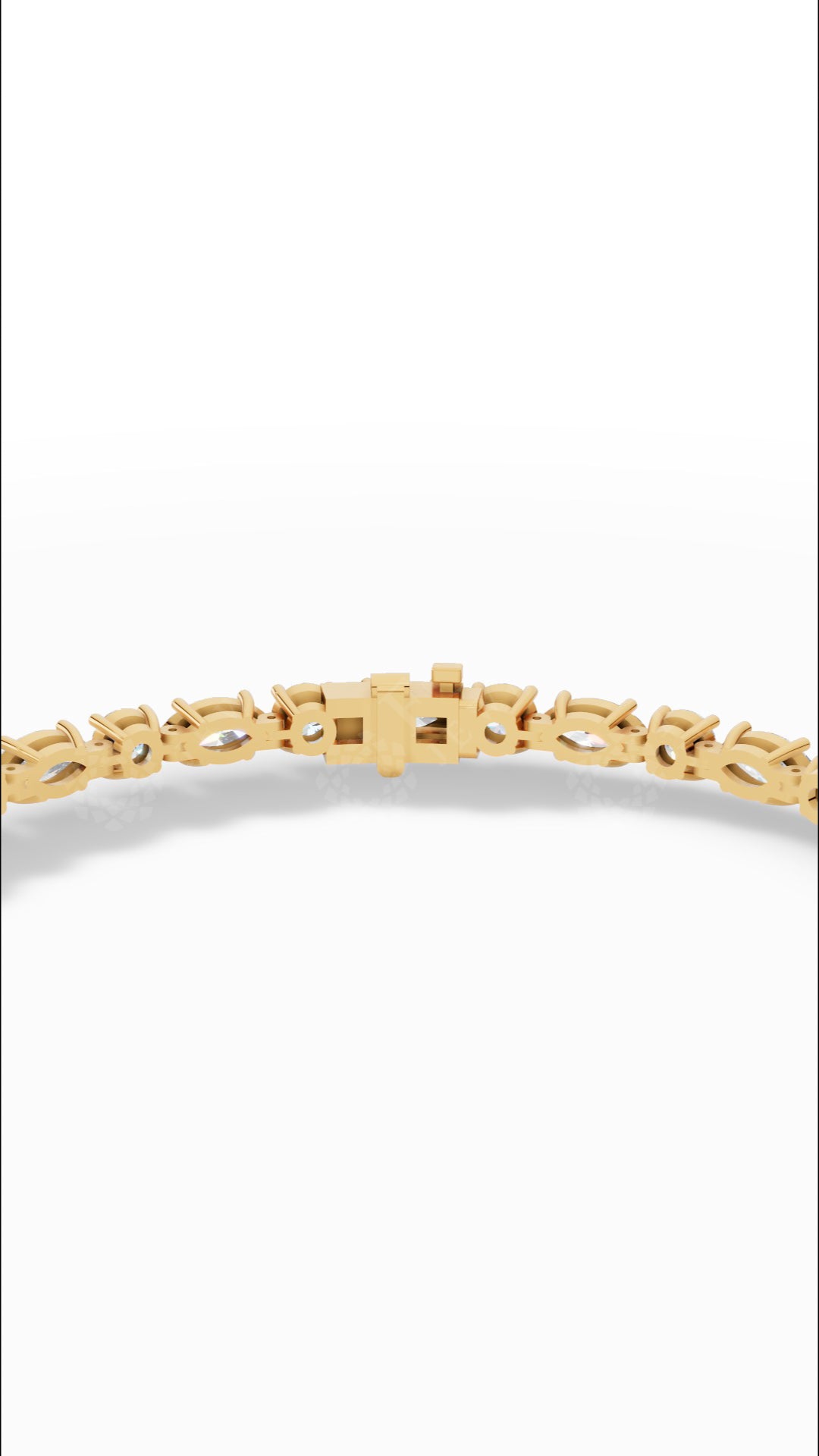 Round & Marquise Cut Lab Grown Diamond Tennis Bracelet