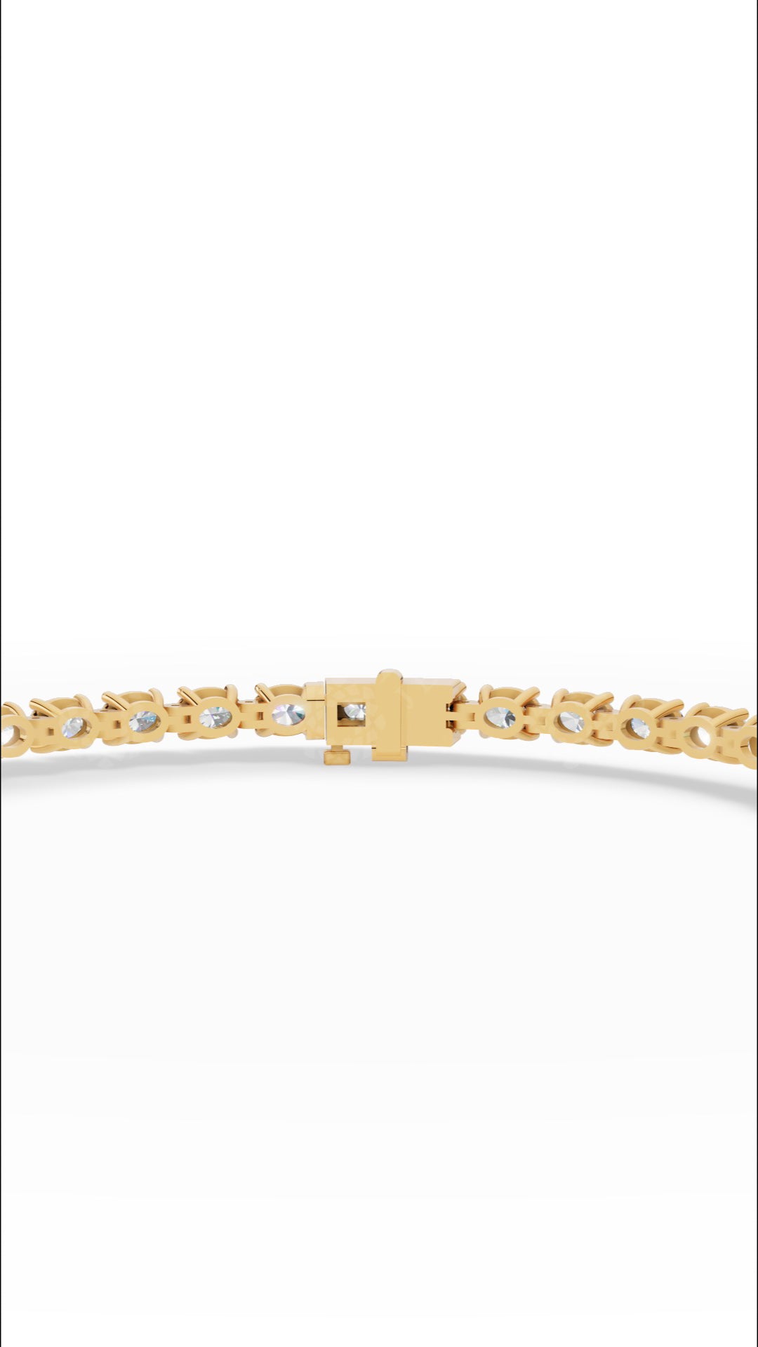 Elongated Four Prong Round Bracelet Lab Grown Diamond Tennis Bracelet 15 Ct