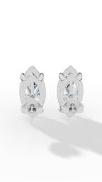 Marquise Cut Solitaire Stud Earrings