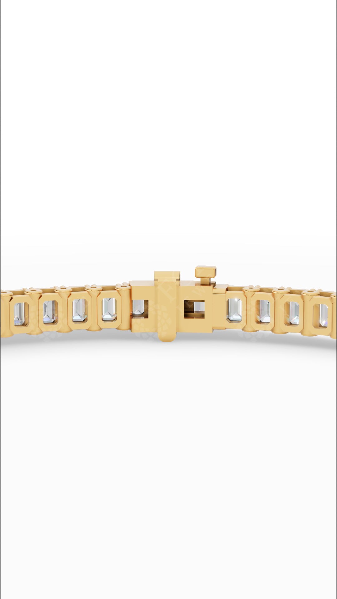 Emerald Cut Lab Grown Diamond Tennis Bracelet