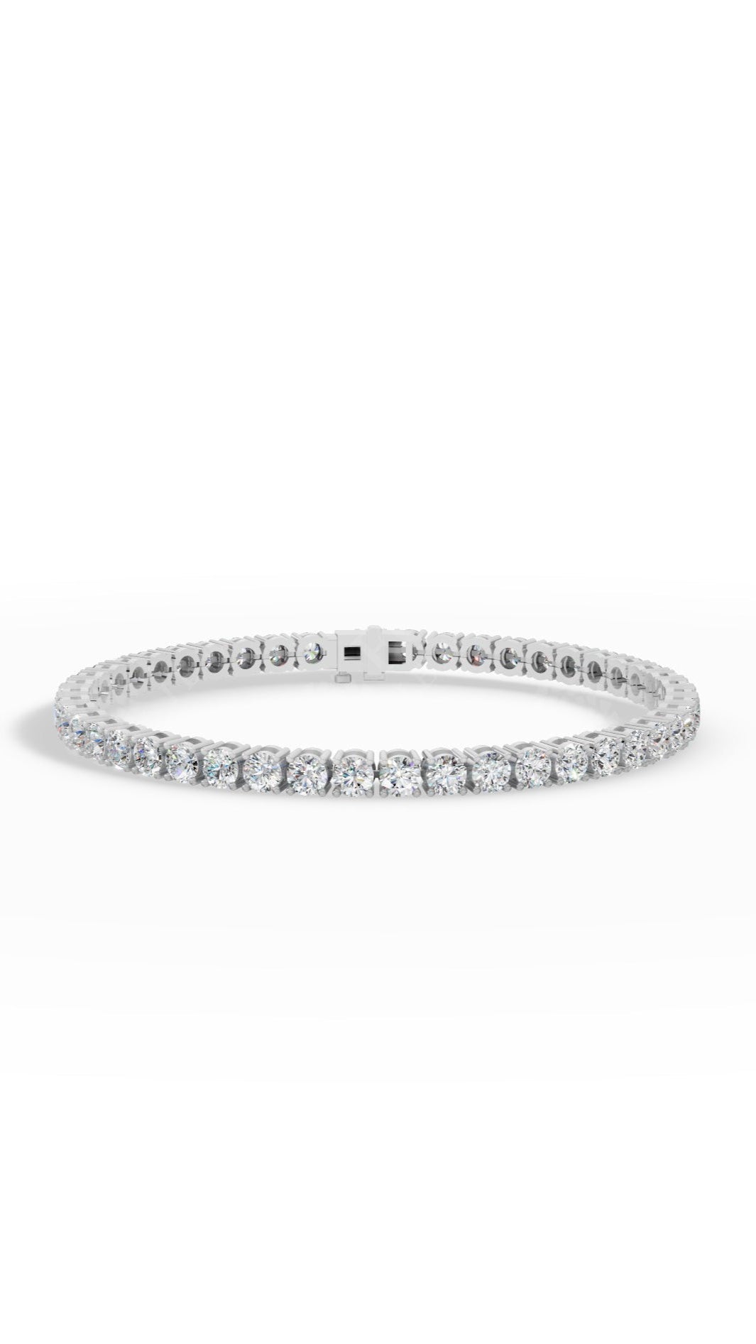 7" Classic Round Cut Lab Grown Diamond Tennis Bracelet