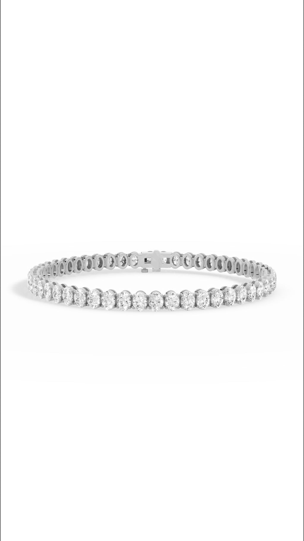 7" Oval Cut Tennis Bracelet