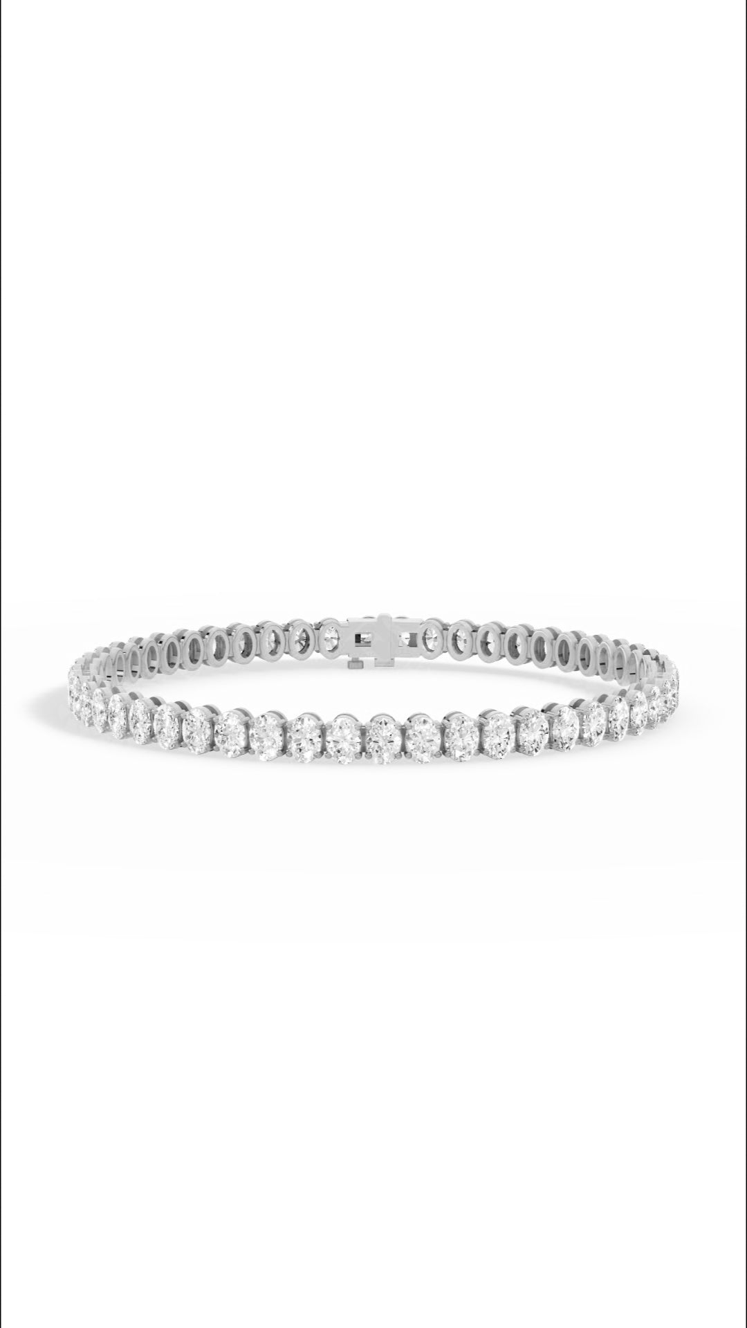 7" Oval Cut Lab Grown Diamond Tennis Bracelet