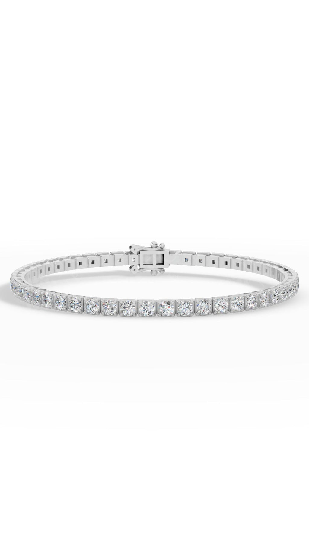 7" Round Cut Lab Grown Diamond Tennis Bracelet