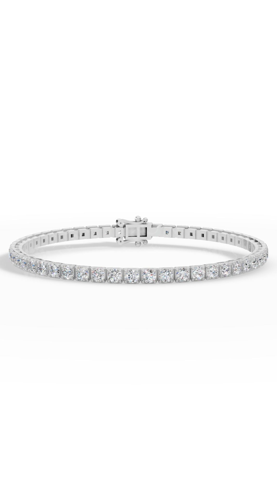7" Round Cut Lab Grown Diamond Tennis Bracelet