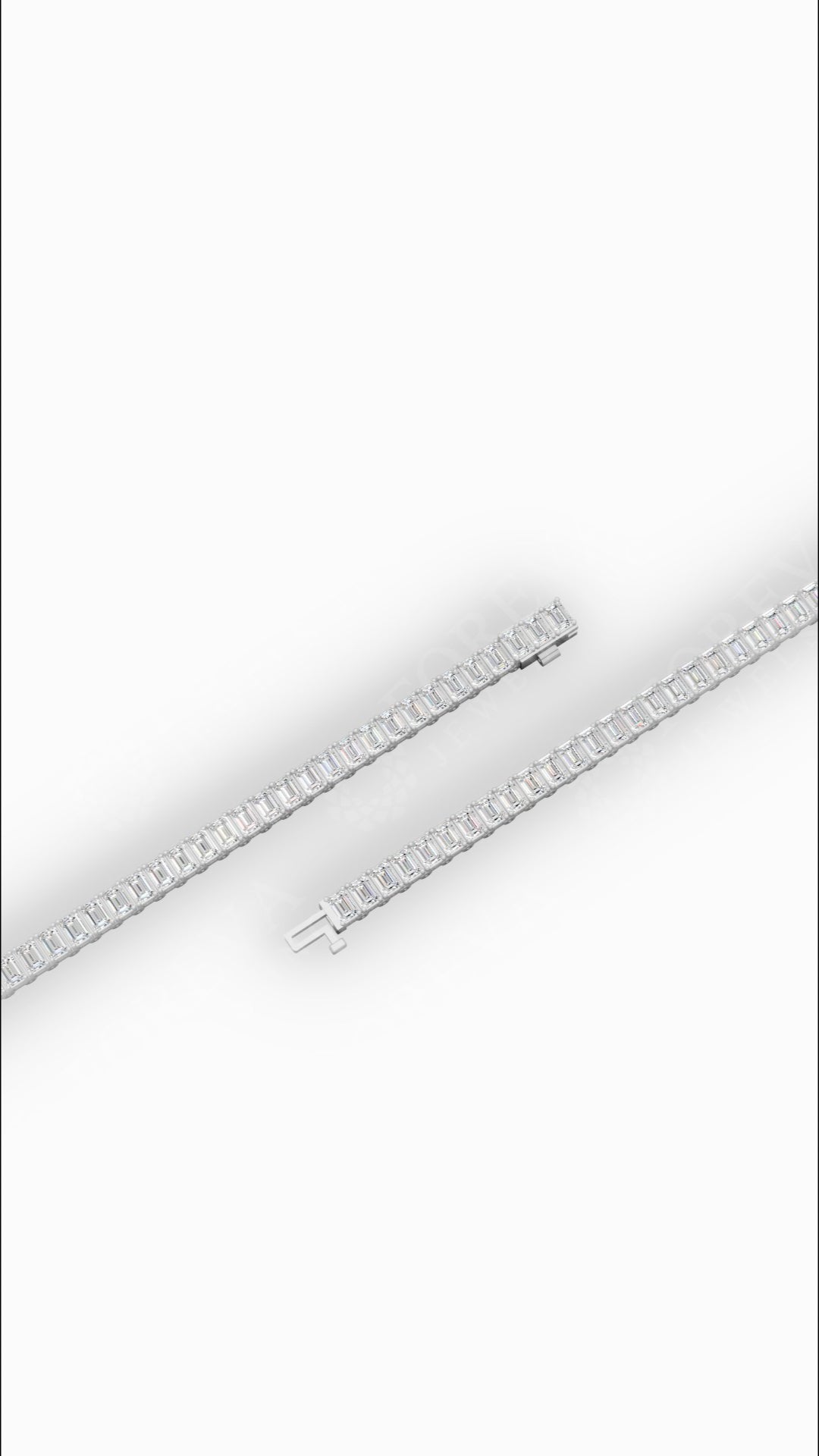 Emerald Cut Lab Grown Diamond Tennis Bracelet