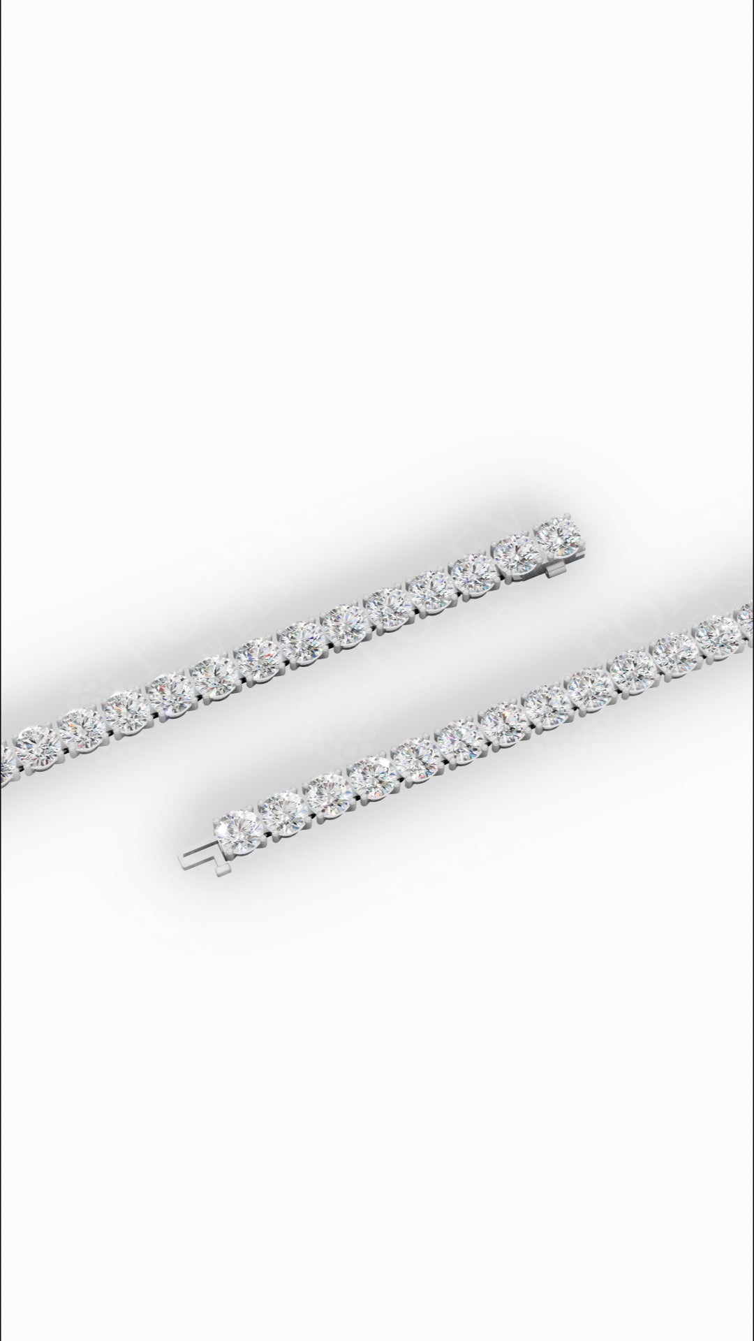 Elongated Four Prong Round Bracelet Lab Grown Diamond Tennis Bracelet 15 Ct