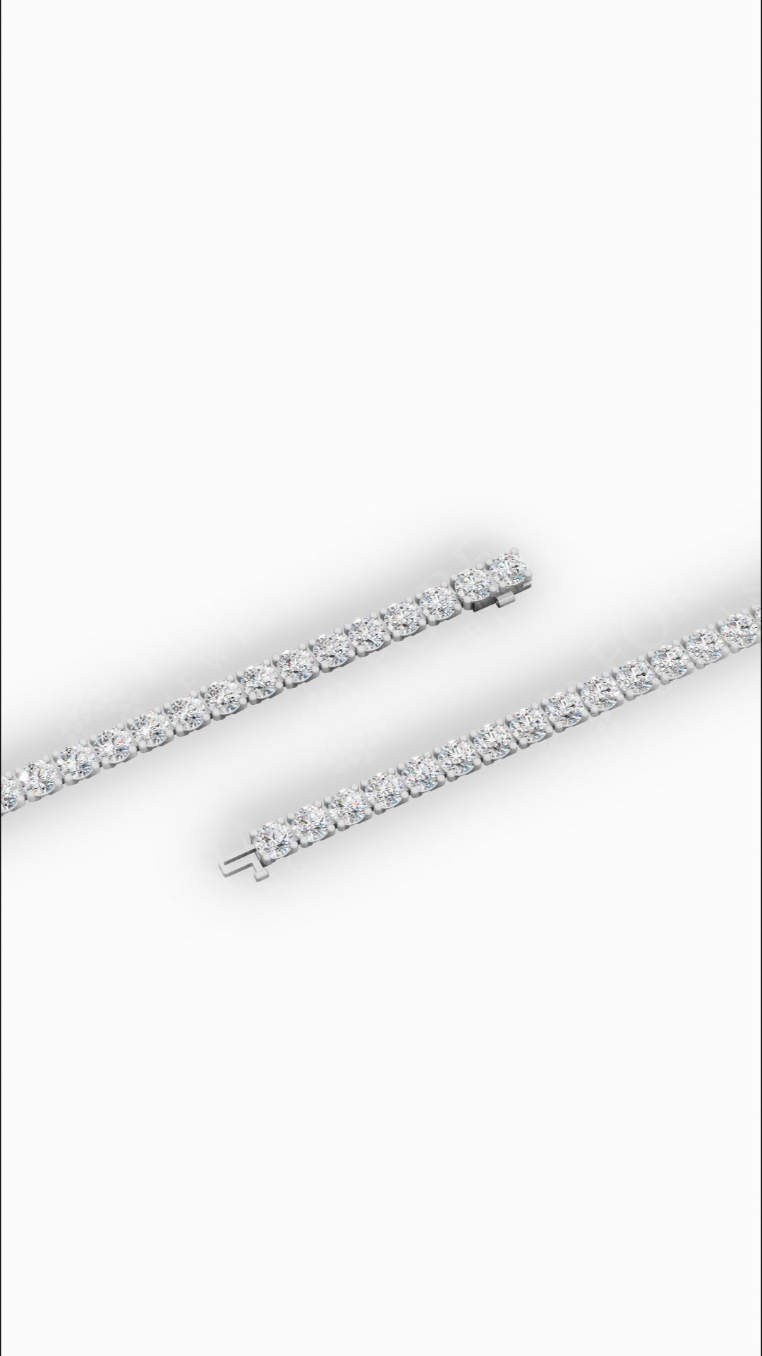 Elongated Four Prong Round Bracelet Lab Grown Diamond Tennis Bracelet 12 Ct
