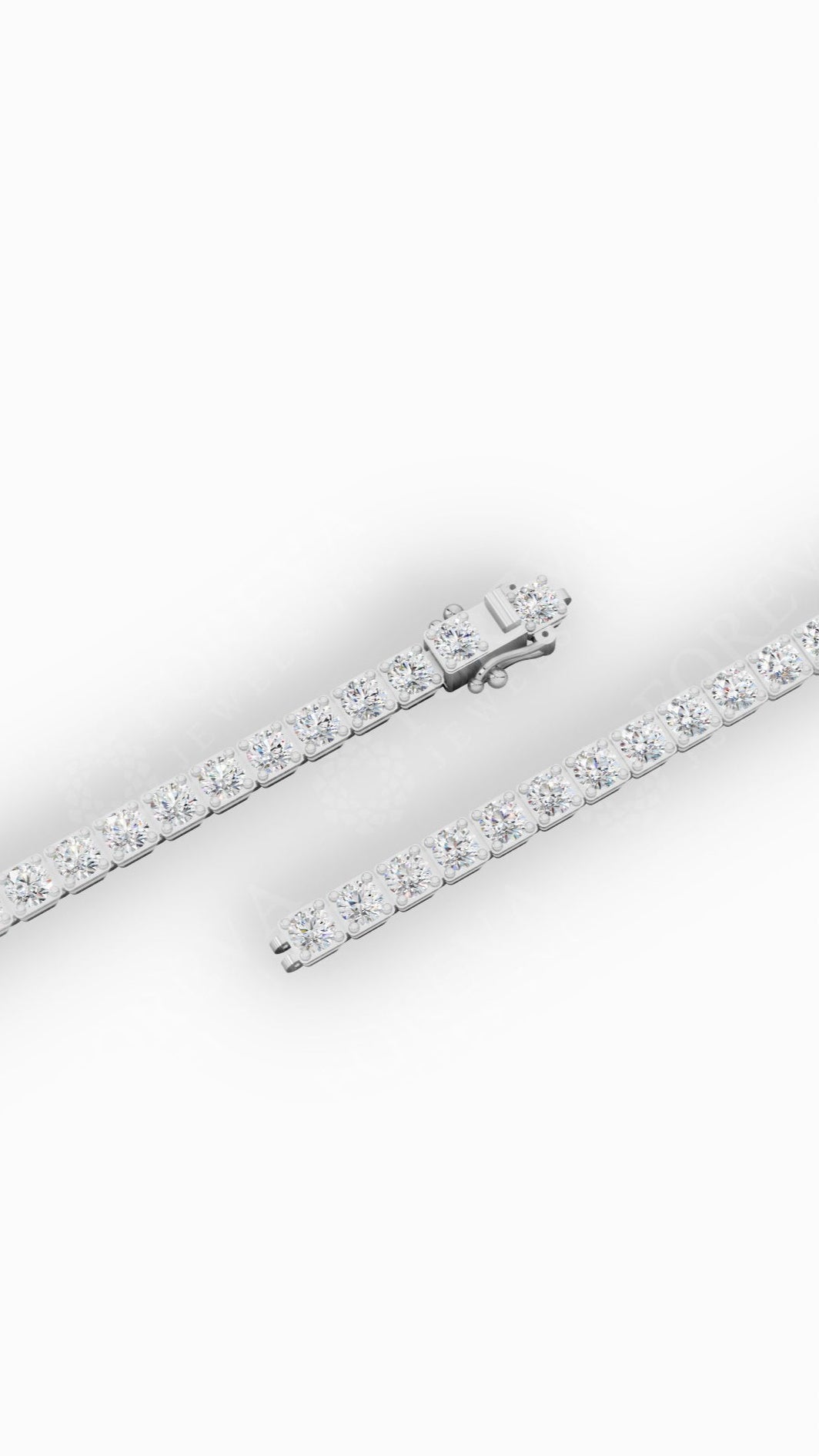7" Sleek Round Cut Lab Grown Diamond Tennis Bracelet