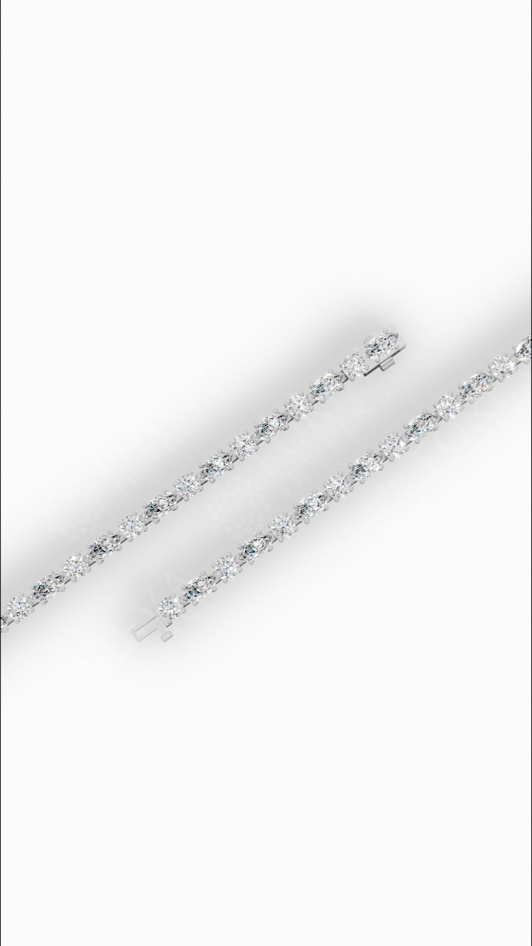 Round & Marquise Cut Lab Grown Diamond Tennis Bracelet