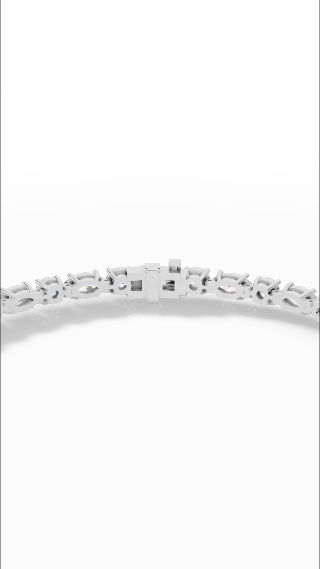 Round & Marquise Cut Lab Grown Diamond Tennis Bracelet