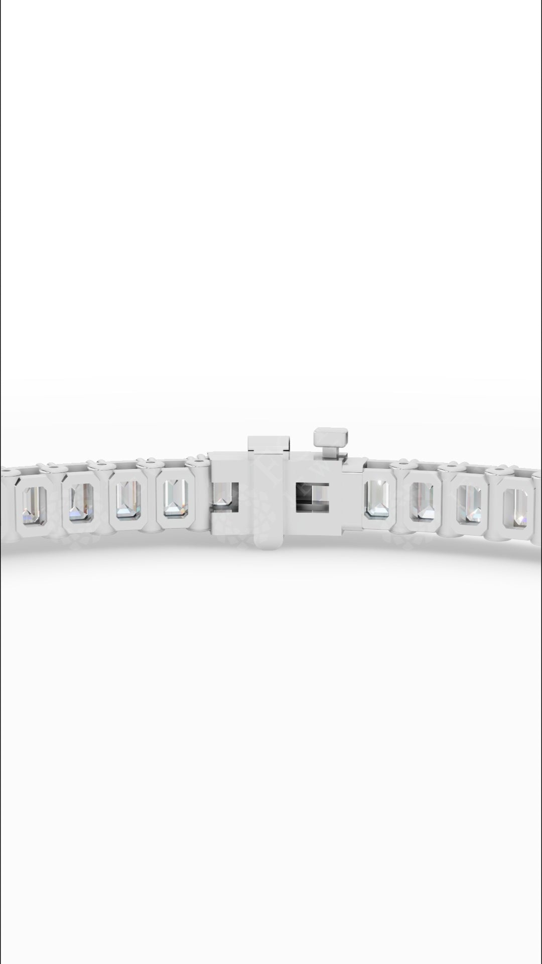 Emerald Cut Lab Grown Diamond Tennis Bracelet
