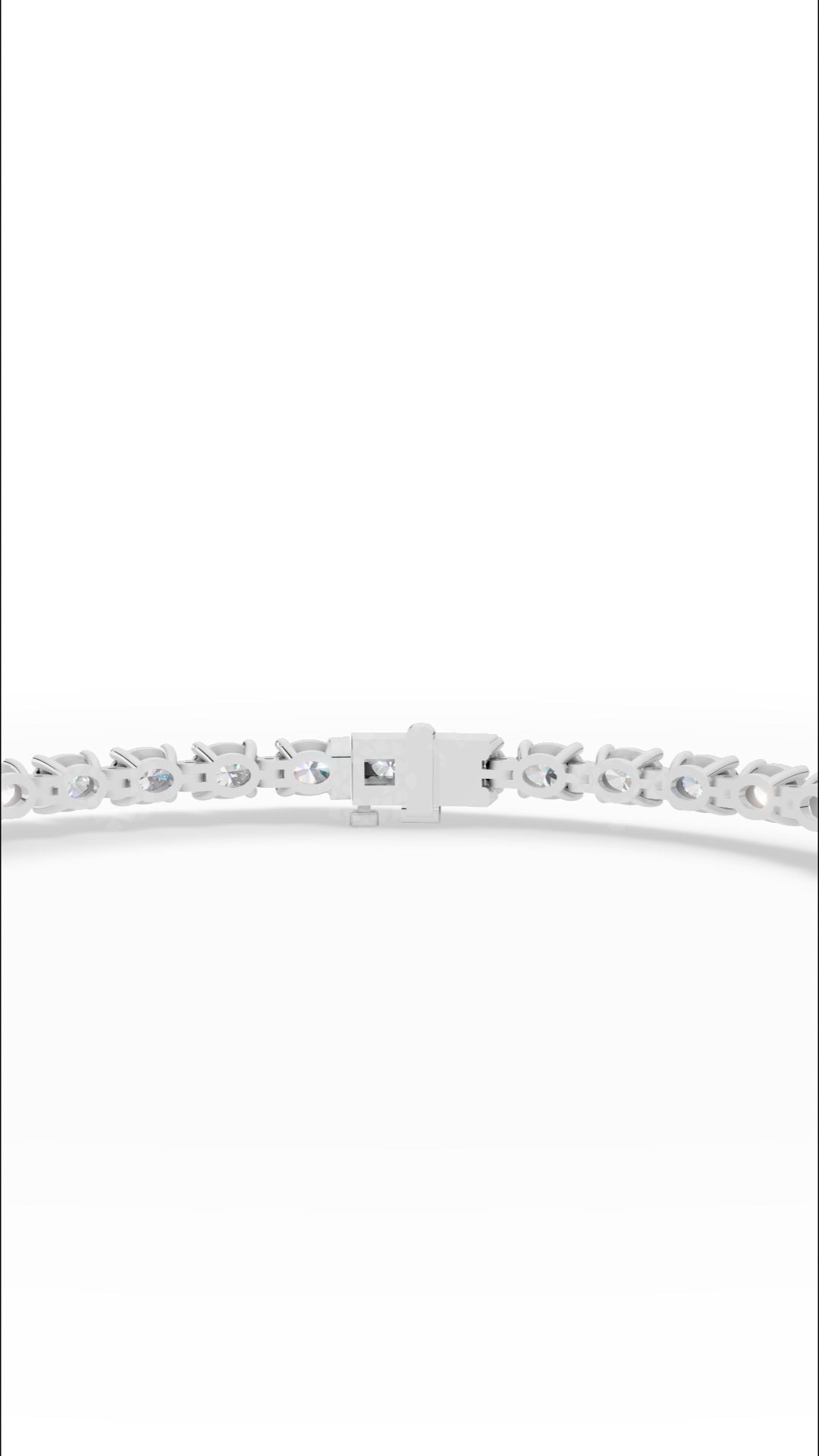 Elongated Four Prong Round Bracelet Lab Grown Diamond Tennis Bracelet 15 Ct