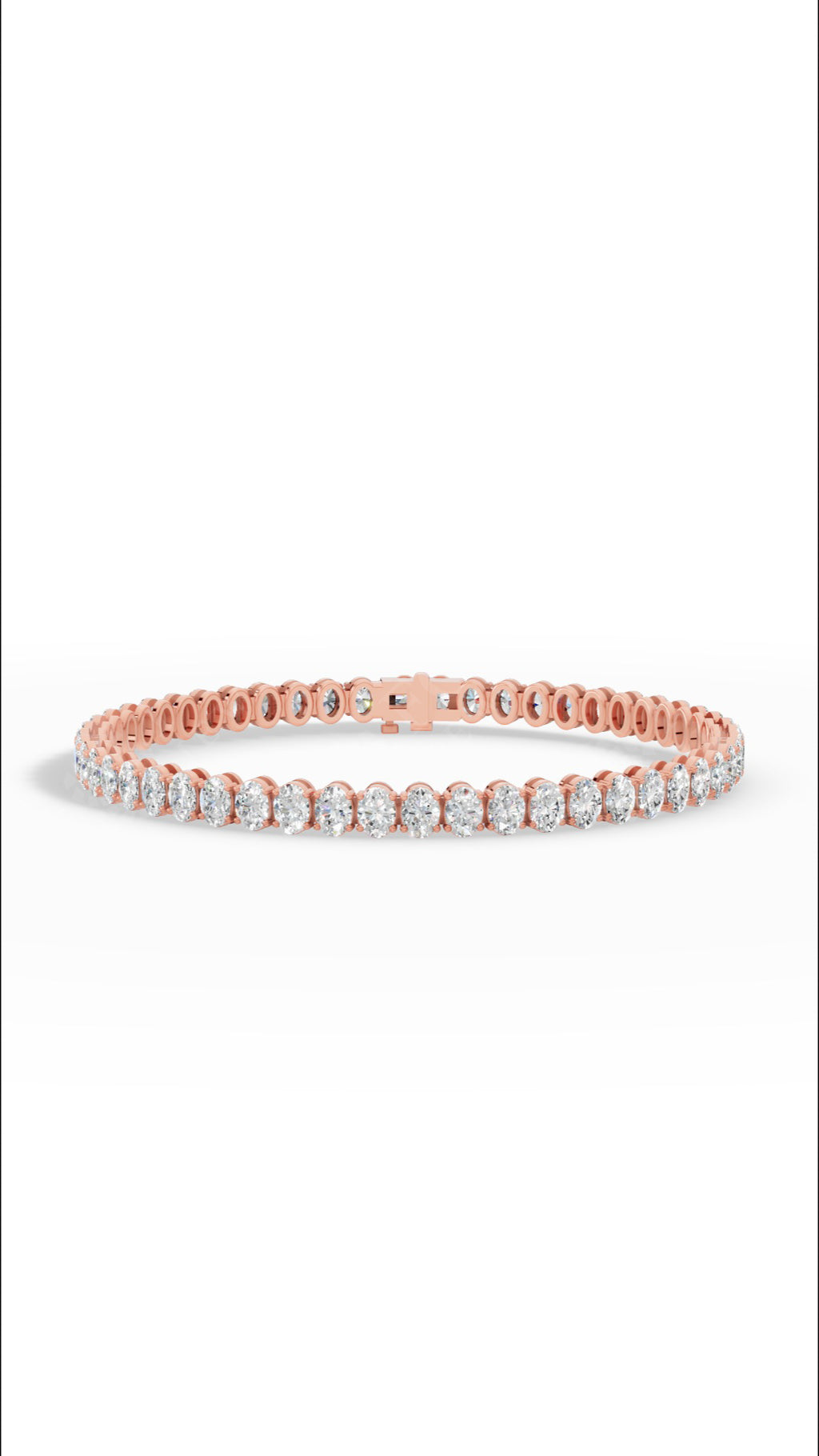 7" Oval Cut Tennis Bracelet