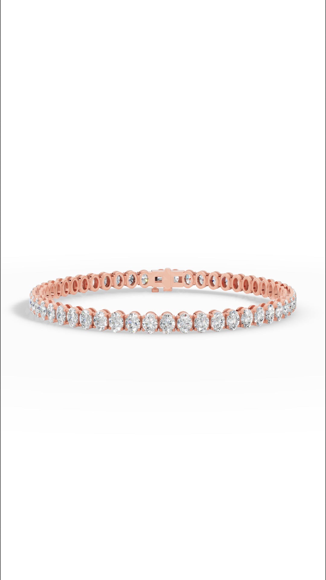 7" Oval Cut Lab Grown Diamond Tennis Bracelet
