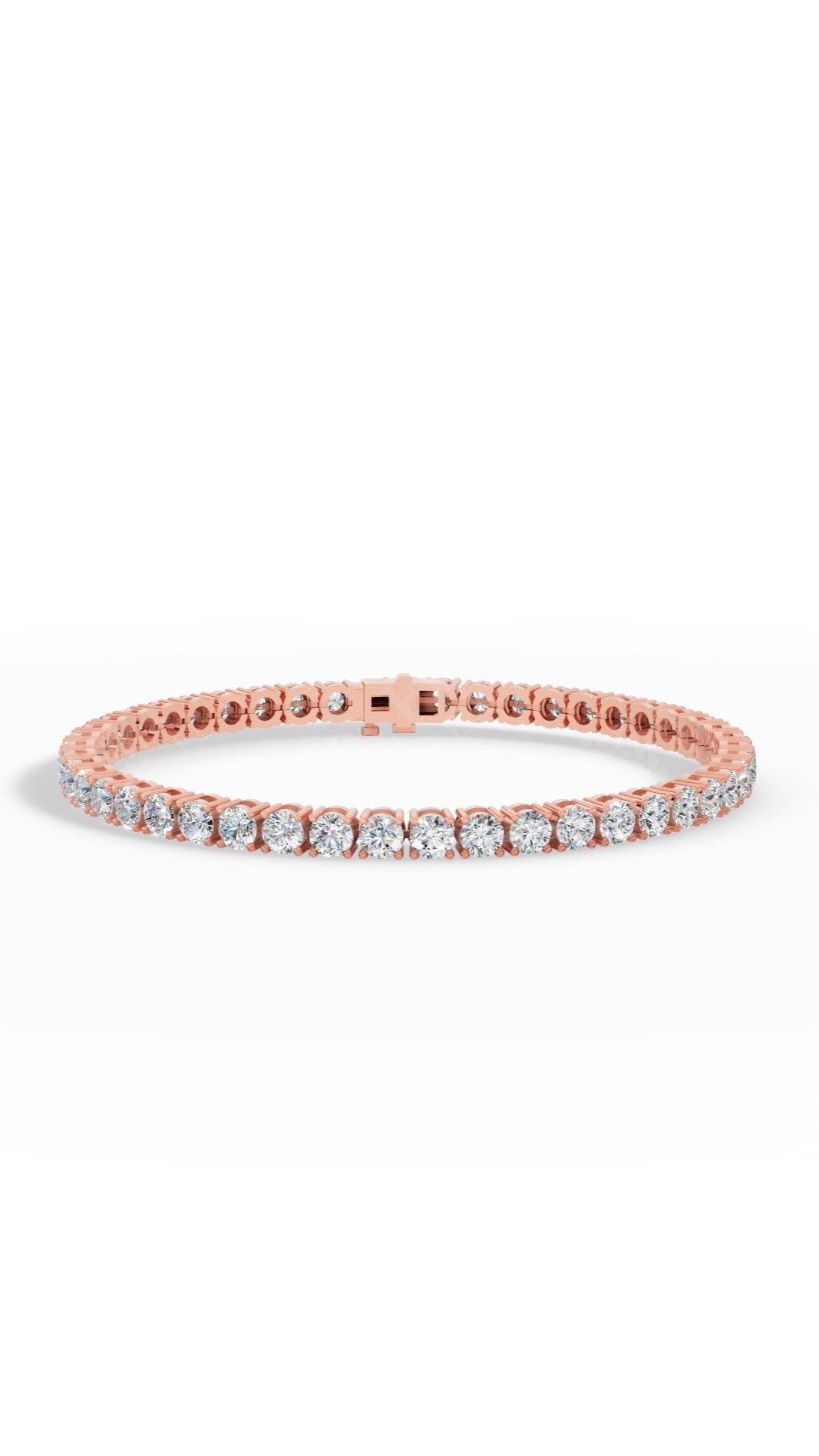 7" Classic Round Cut Lab Grown Diamond Tennis Bracelet