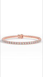 7" Round Cut Lab Grown Diamond Tennis Bracelet