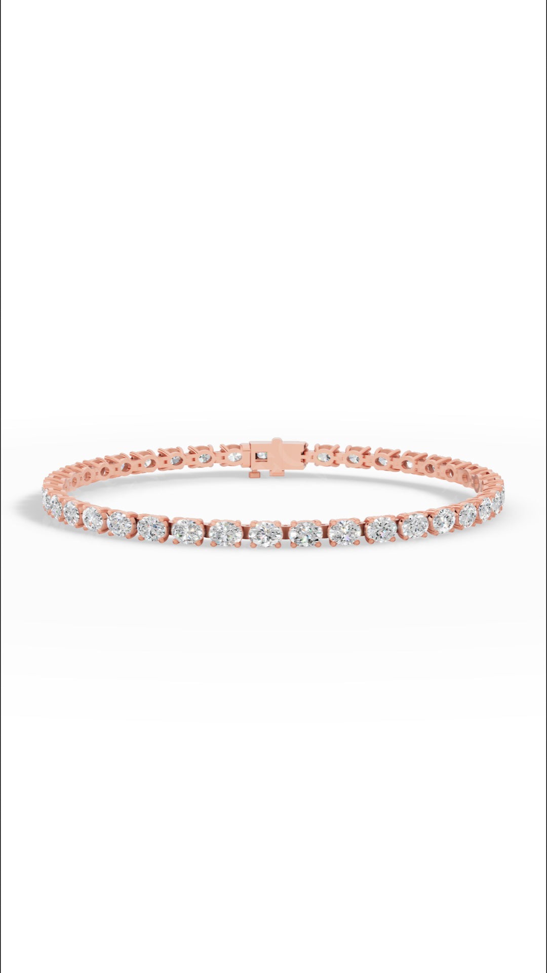 Oval Cut Lab Grown Diamond Tennis Bracelet
