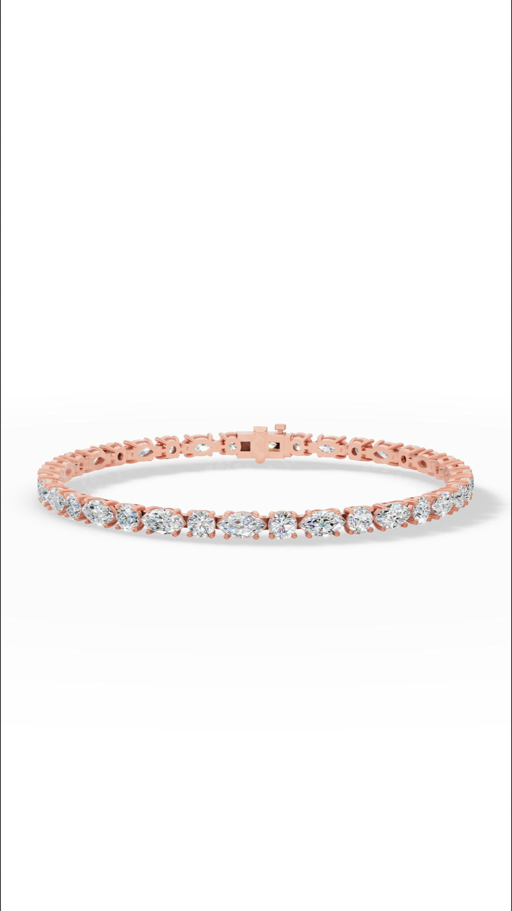 Round & Marquise Cut Tennis Bracelet