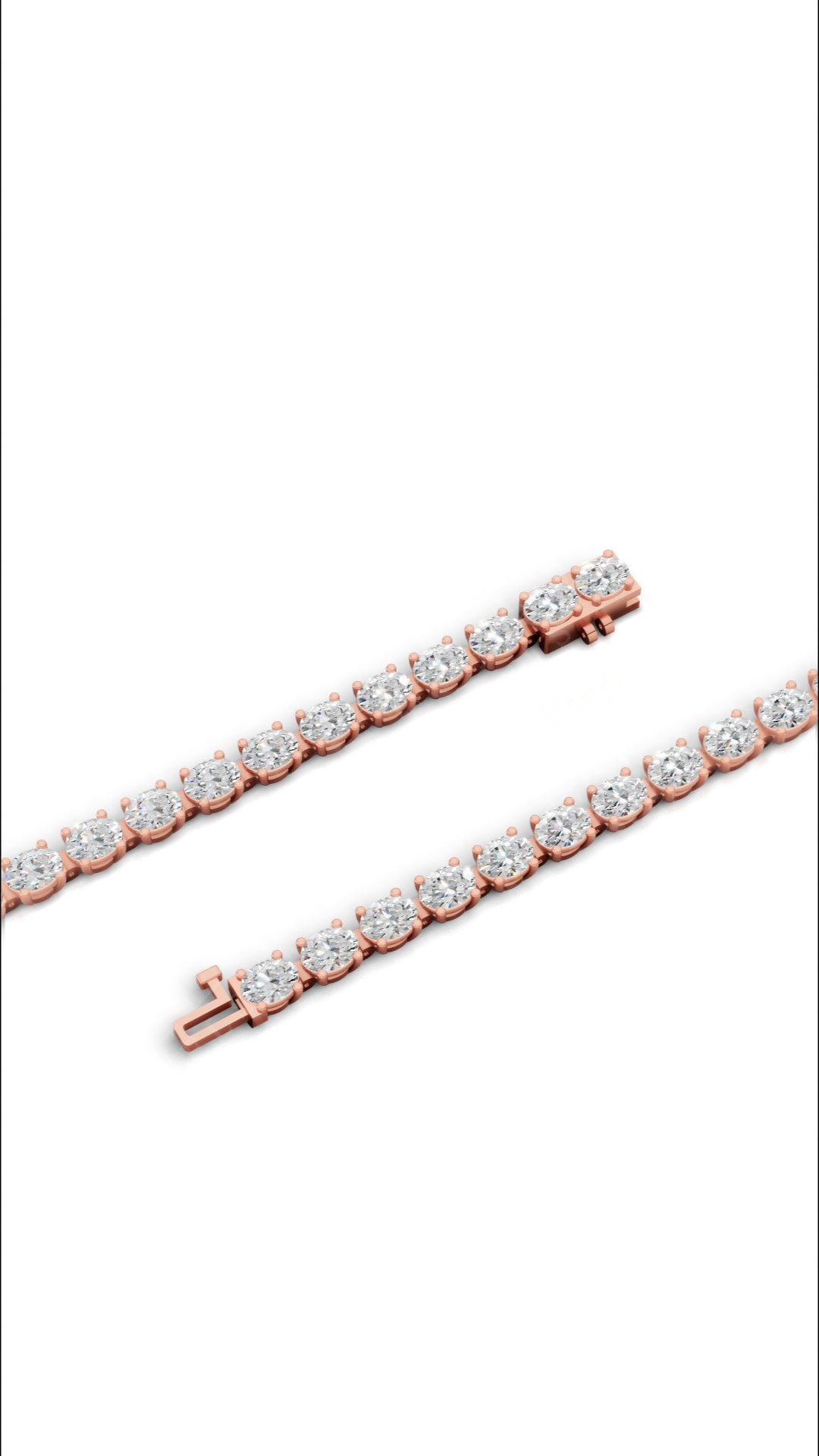 Oval Cut Lab Grown Diamond Tennis Bracelet