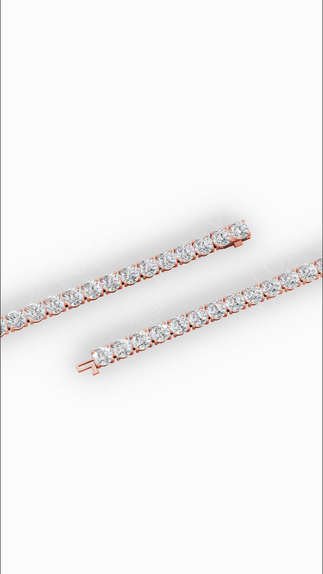 Elongated Four Prong Round Bracelet Lab Grown Diamond Tennis Bracelet 15 Ct