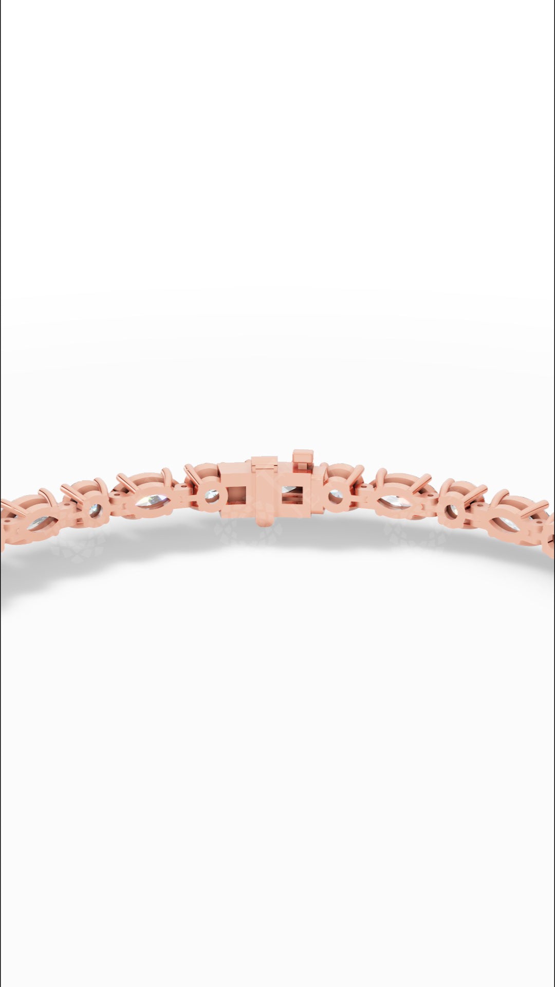 Round & Marquise Cut Lab Grown Diamond Tennis Bracelet