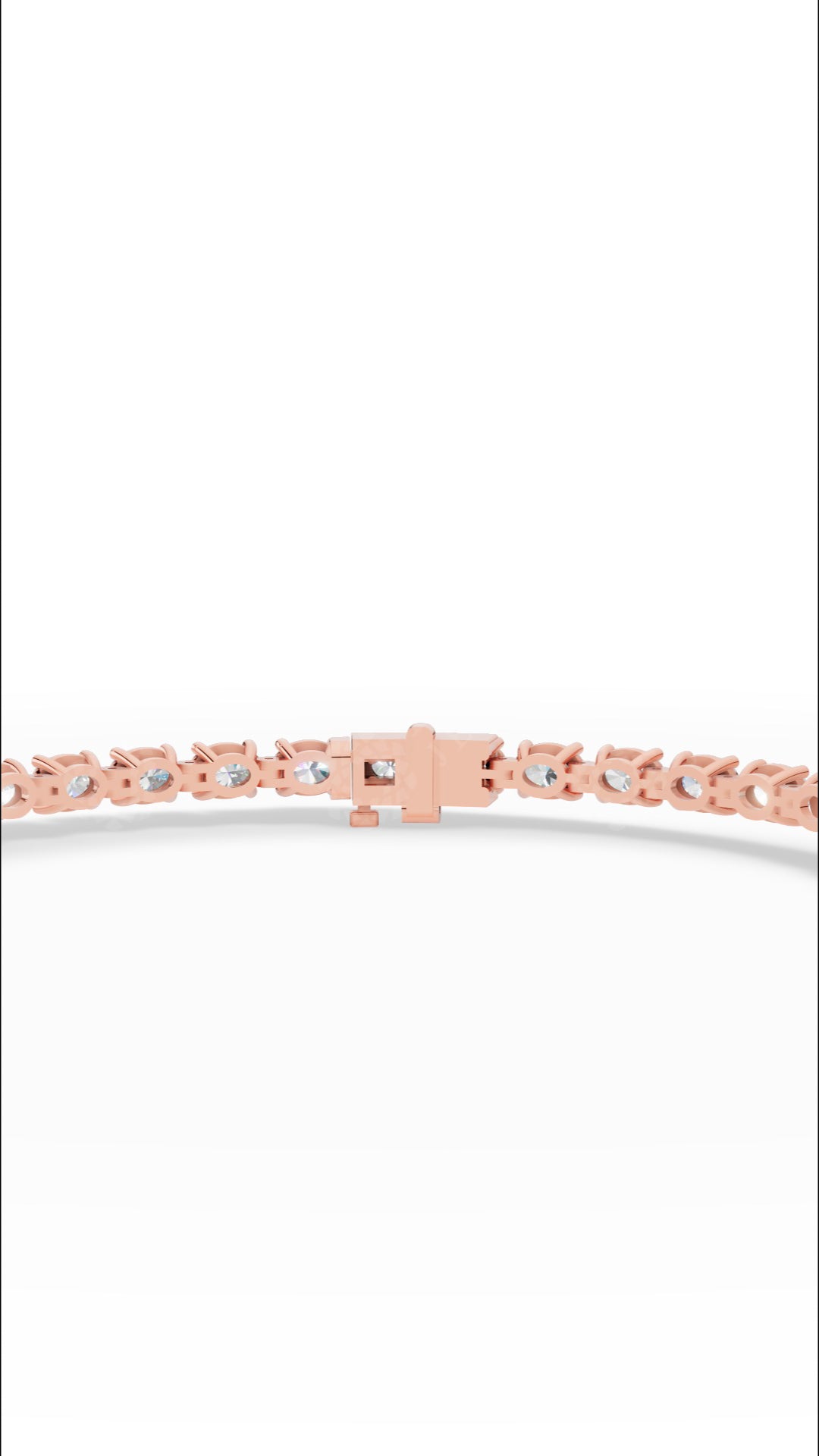 Elongated Four Prong Round Bracelet Lab Grown Diamond Tennis Bracelet 15 Ct